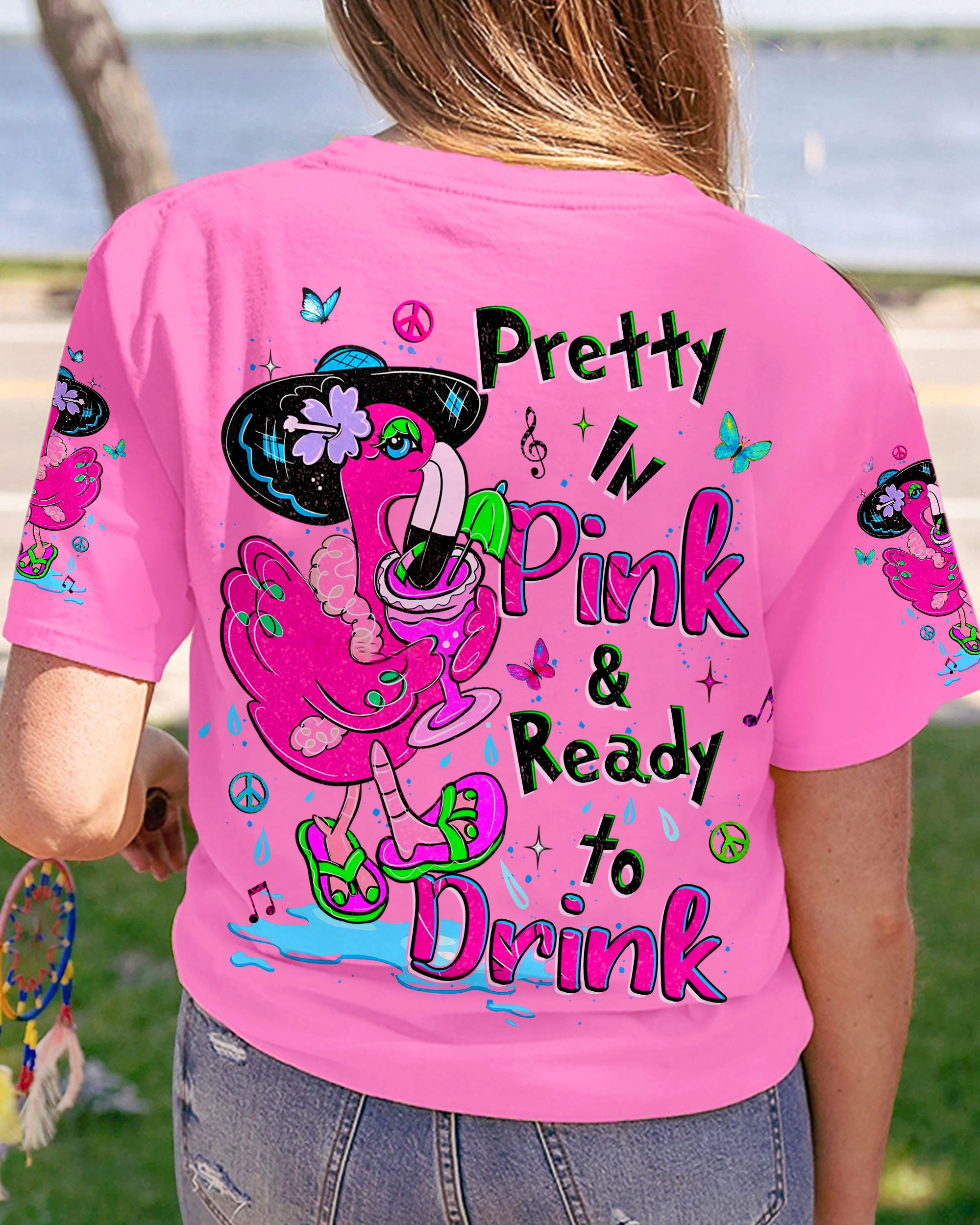 PRETTY IN PINK FLAMINGO ALL OVER PRINT - YHLT1404251
