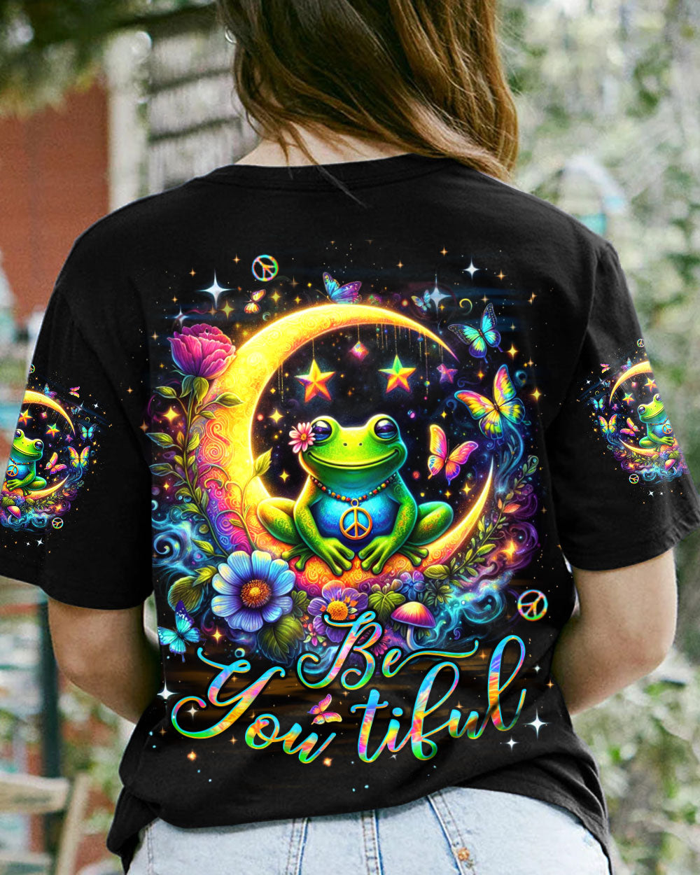 BE YOU TIFUL FROG ALL OVER PRINT - YHDU0404242