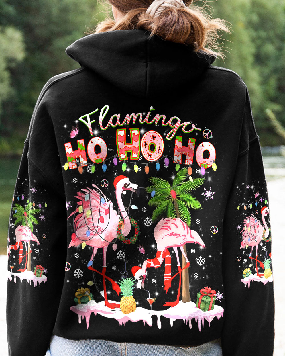 FLAMINGO HO HO HO CHRISTMAS ALL OVER PRINT - YHDU311231
