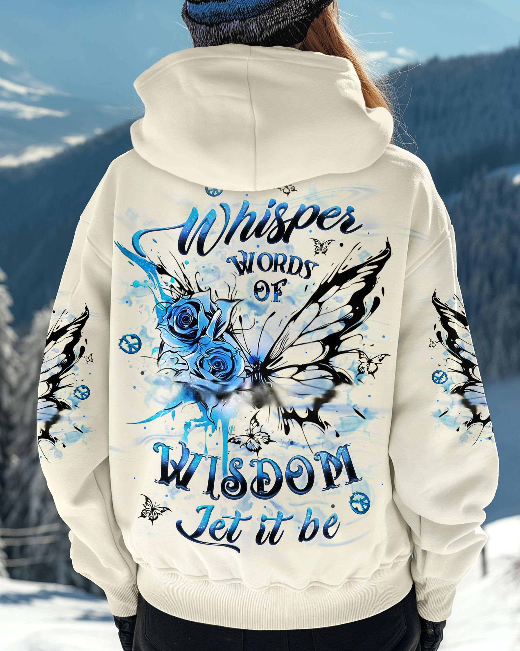 WHISPER WORDS OF WISDOM LET IT BE BUTTERFLY ALL OVER PRINT - YHLT3110241