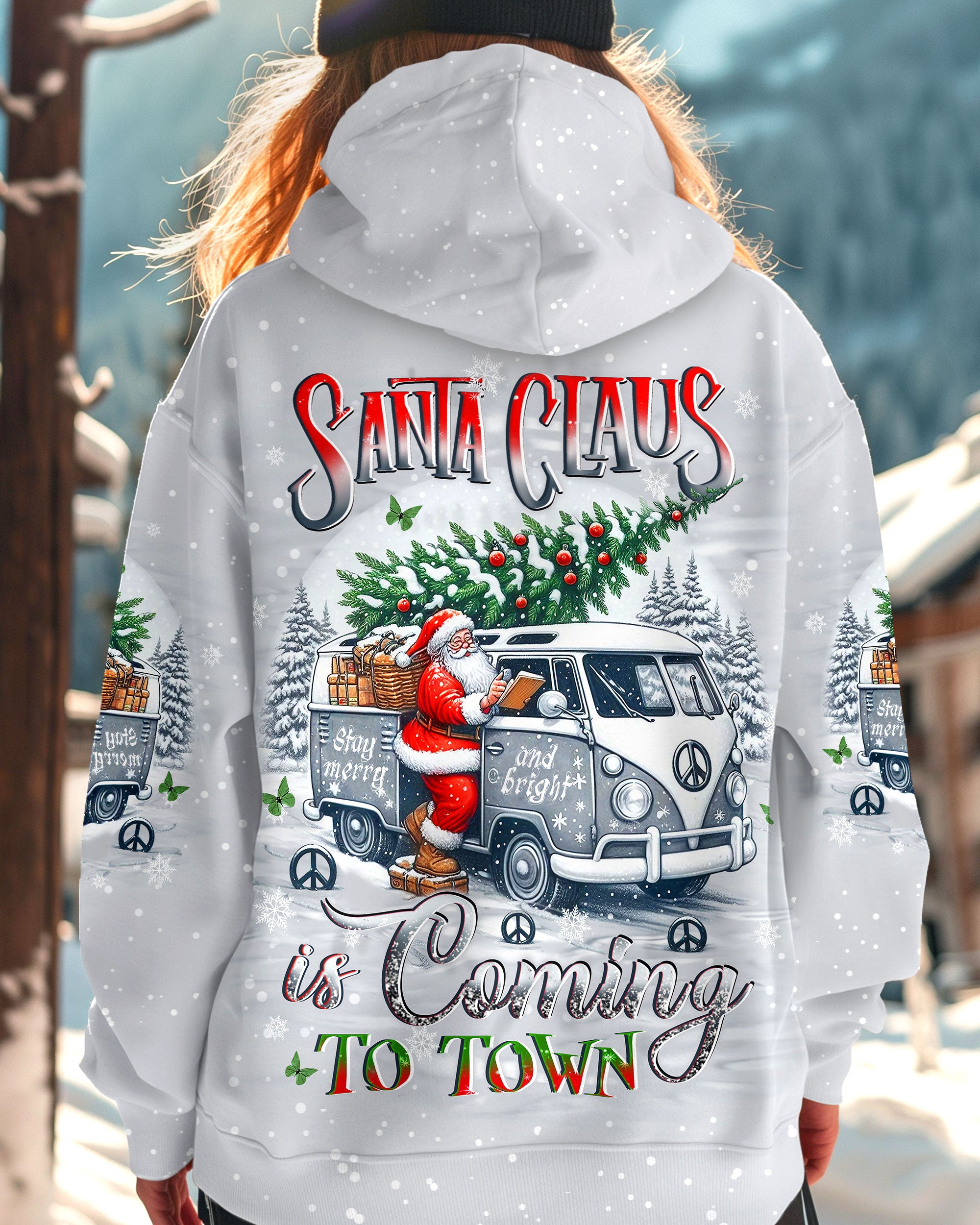 SANTA CLAUS IS COMING CHRISTMAS ALL OVER PRINT - YHLT2910241