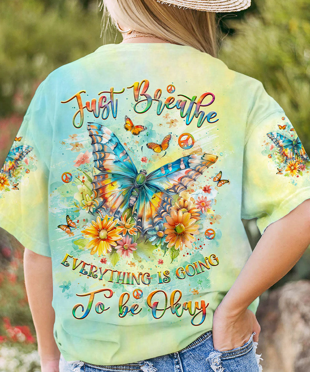 JUST BREATHE BUTTERFLY ALL OVER PRINT - YHLT0606242