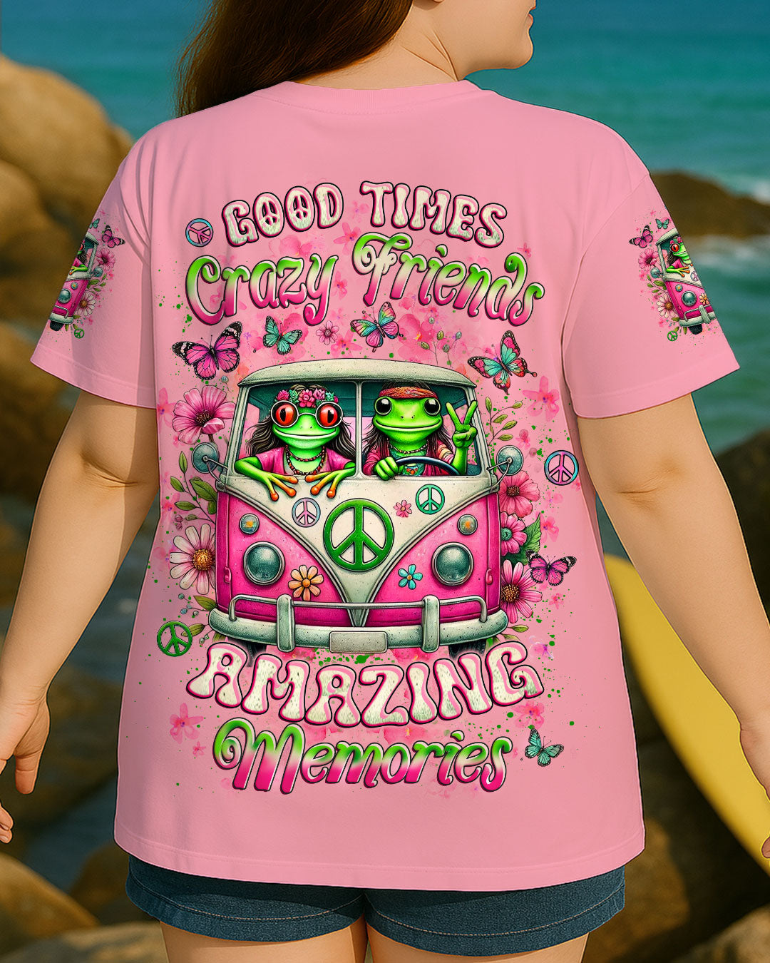 GOOD TIMES CRAZY FRIEND FROG ALL OVER PRINT - YHLT3005253