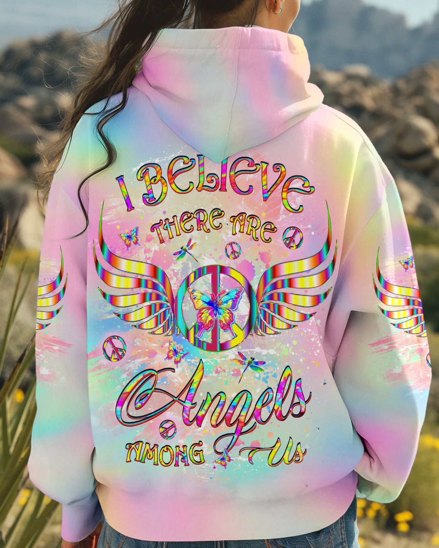 I BELIEVE THERE ARE ANGELS AMONG US ALL OVER PRINT - YHLT1010243