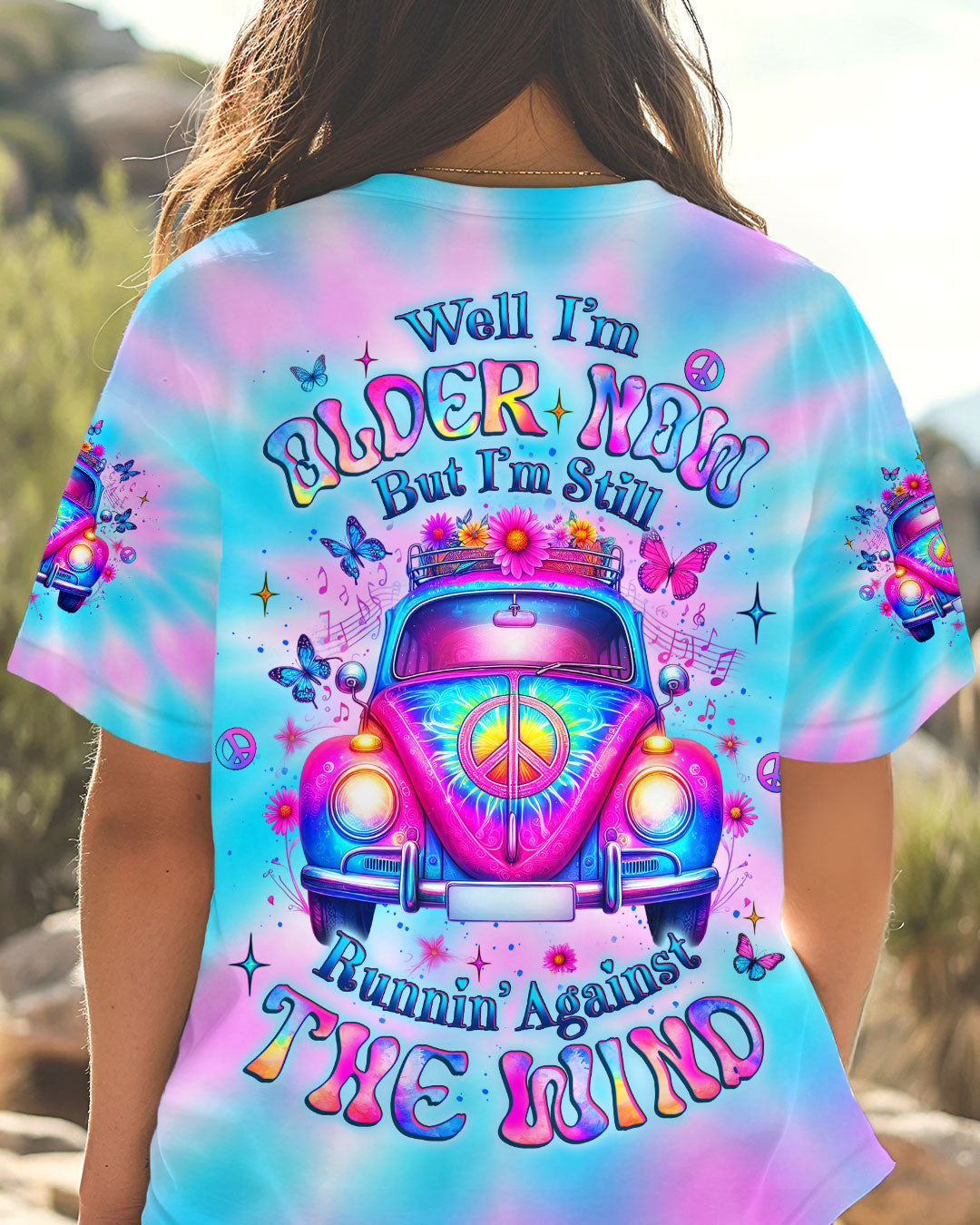RUNNING AGAINST THE WIND CAR TIE DYE ALL OVER PRINT - YHLT1604251
