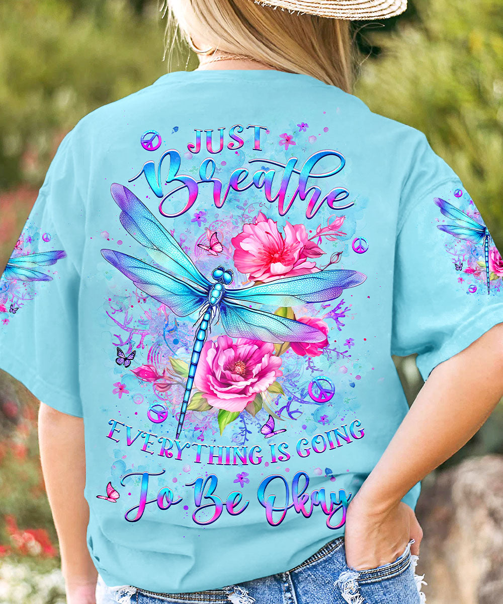 JUST BREATHE DRAGONFLY ALL OVER PRINT - YHLT2406242