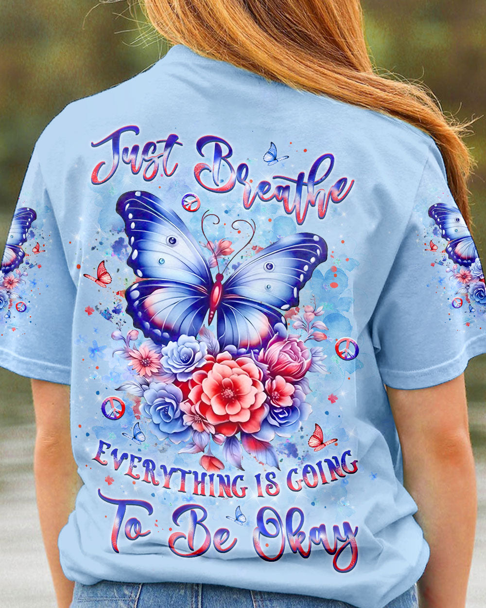 JUST BREATHE BUTTERFLY ALL OVER PRINT - YHLT1507243