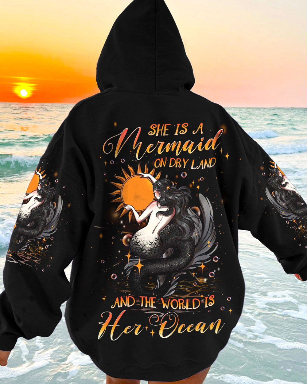 SHE IS A MERMAID SUN HIPPIE ALL OVER PRINT - YHDU2908232