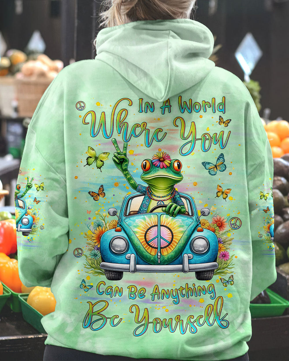 BE YOURSELF FROG ALL OVER PRINT - YHLN3101242