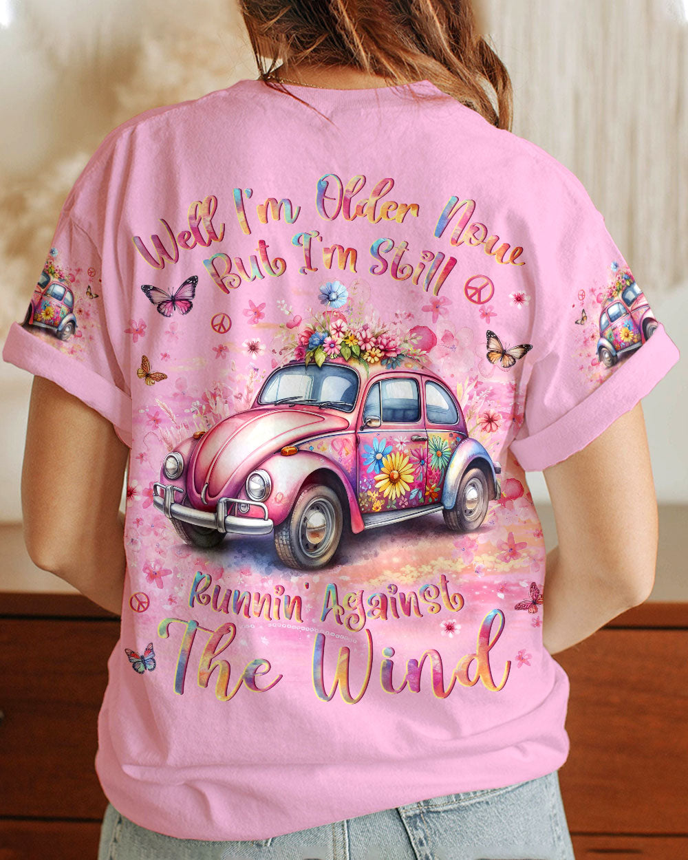 RUNNING AGAINST THE WIND PINK ALL OVER PRINT - YHLN2711231