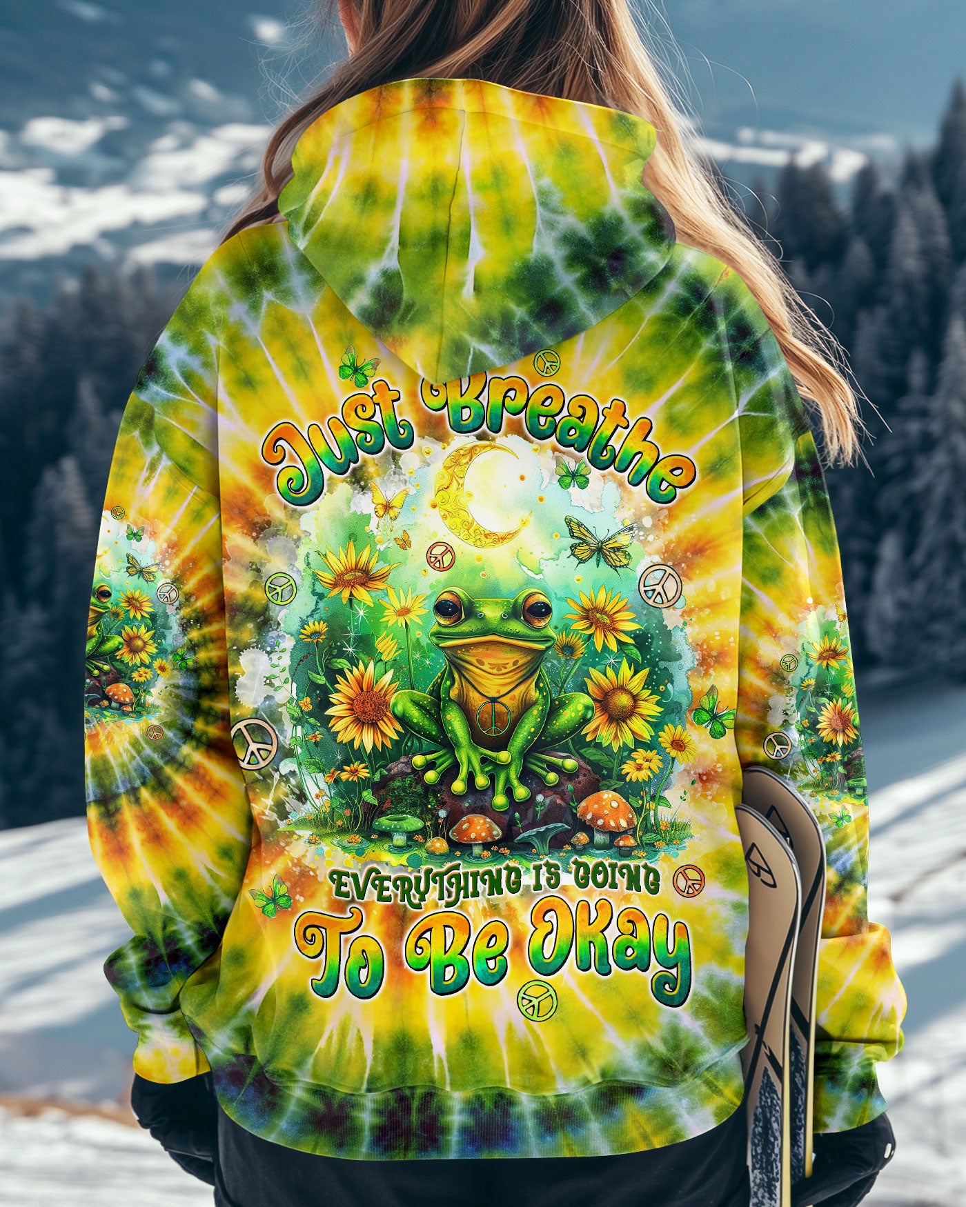 JUST BREATHE FROG ALL OVER PRINT  - TLTW2711244