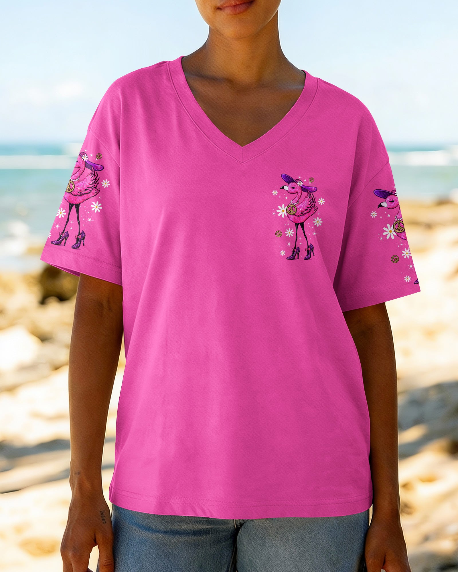 BORN TO STAND OUT FLAMINGO ALL OVER PRINT - TLTW2303261