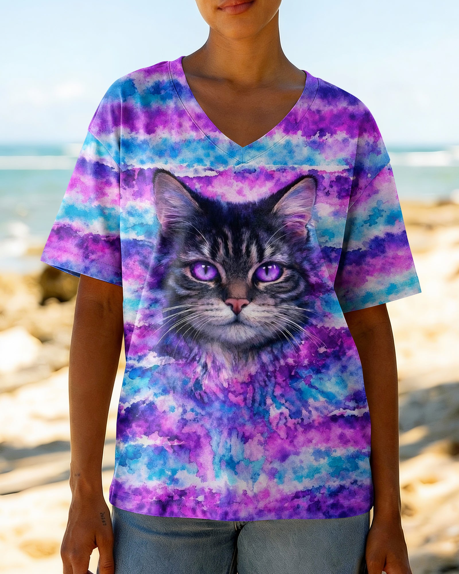 MYSTICAL CAT ALL OVER PRINT - TLNO0903262