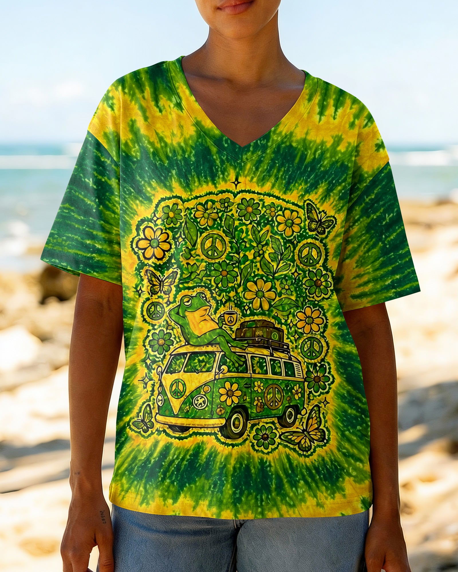 I WAS SIMPLY BORN TO DILLY DALLY FROG ALL OVER PRINT - TLNO2804261