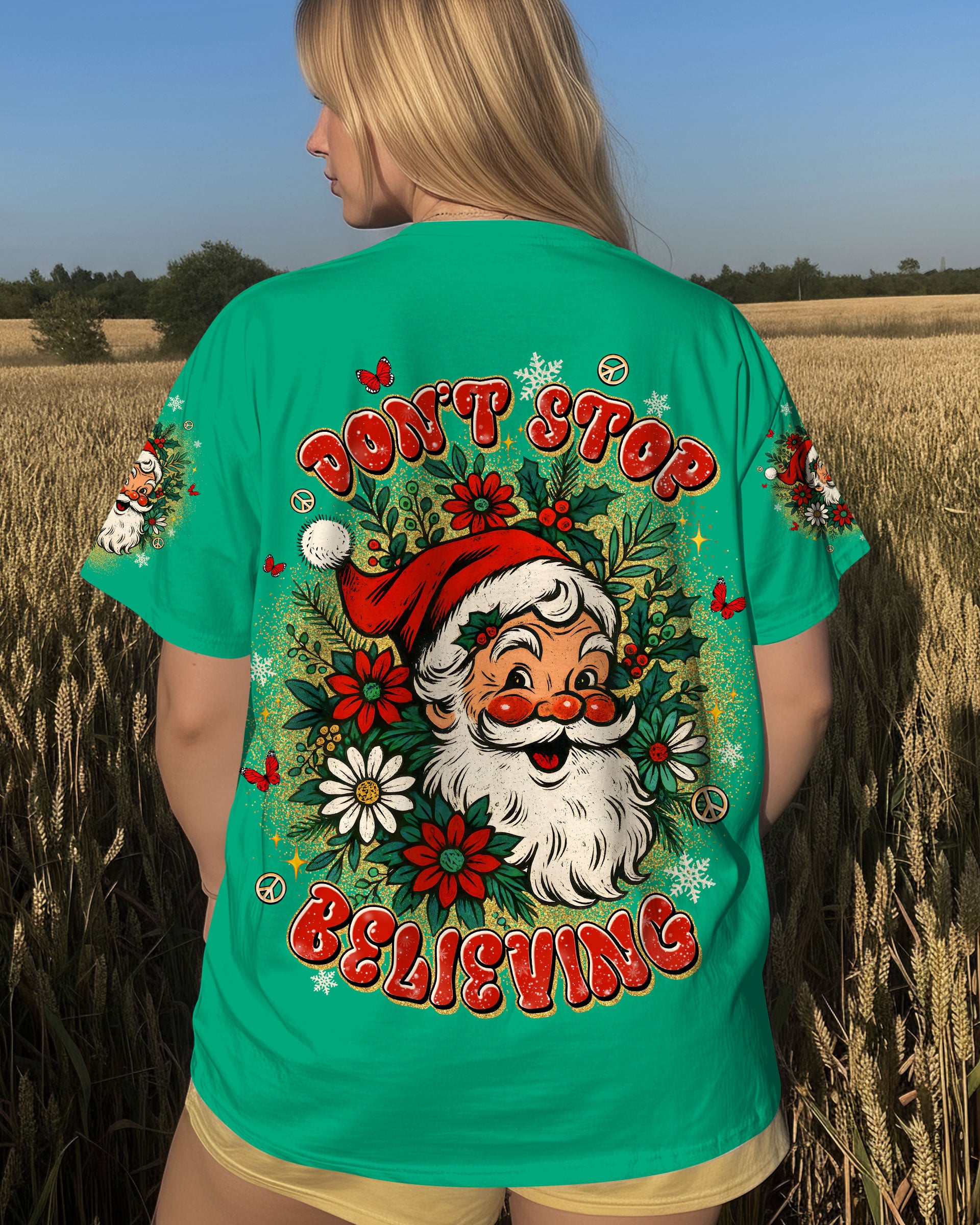 DON'T STOP BELIEVING CHRISTMAS ALL OVER PRINT - TLTW1211251