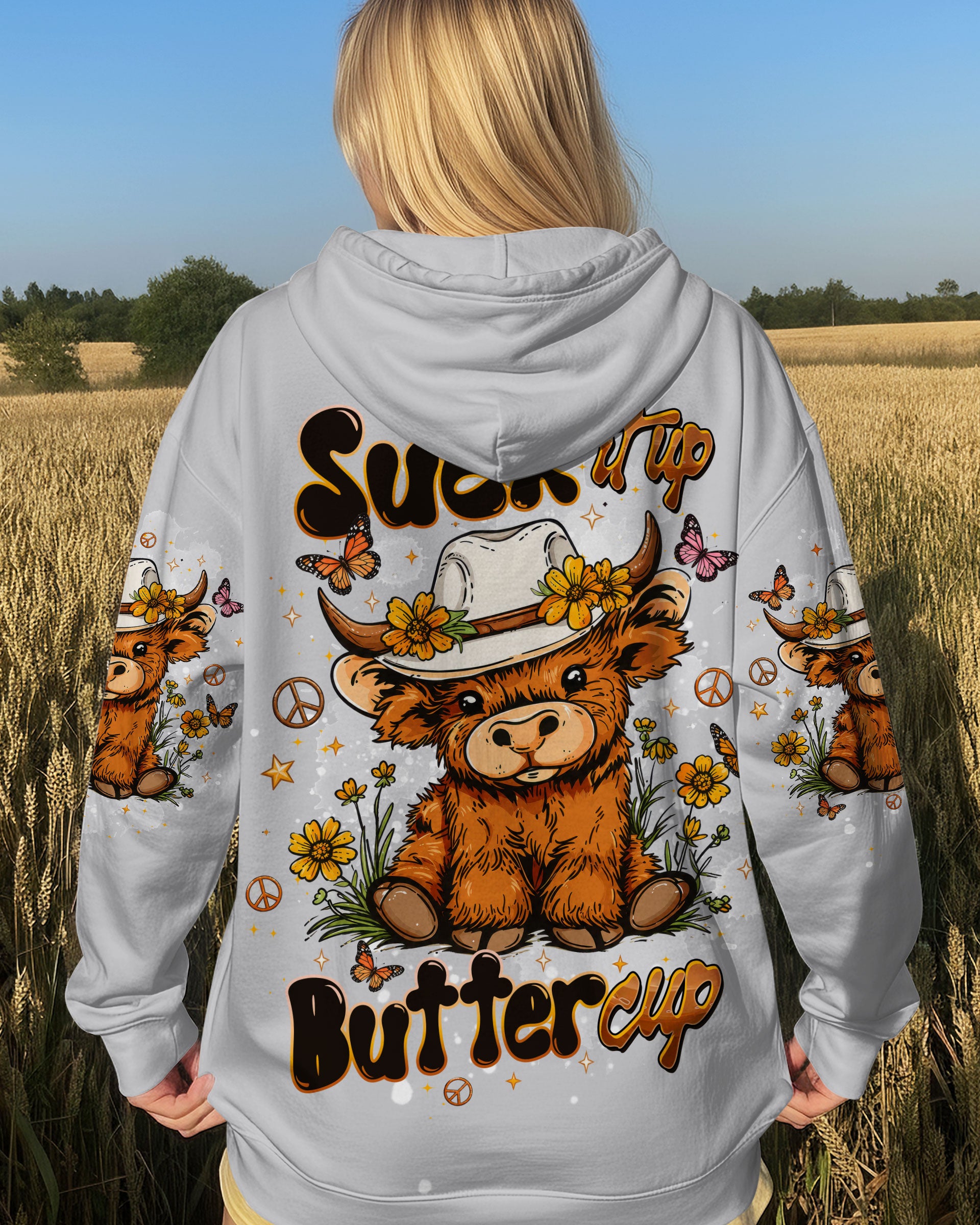 SUCK IT UP BUTTERCUP HIGHLAND COW ALL OVER PRINT  - TLTW1006262