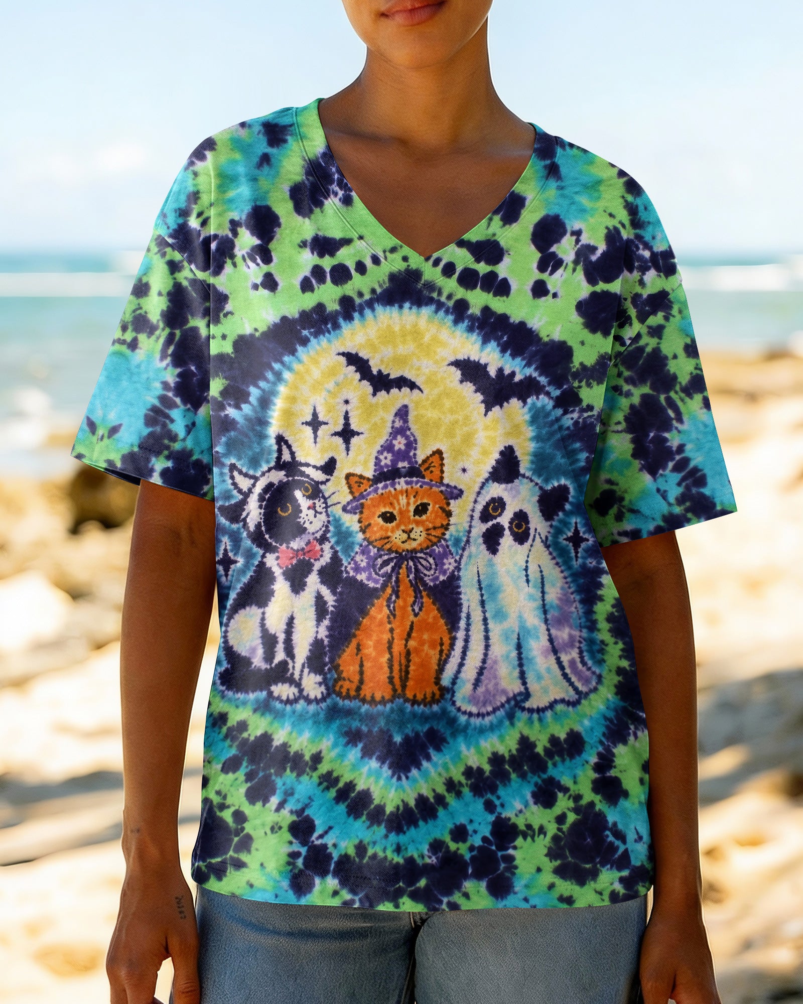 WITCHY KITTY GHOST FRIENDS ALL OVER PRINT – RI0508263