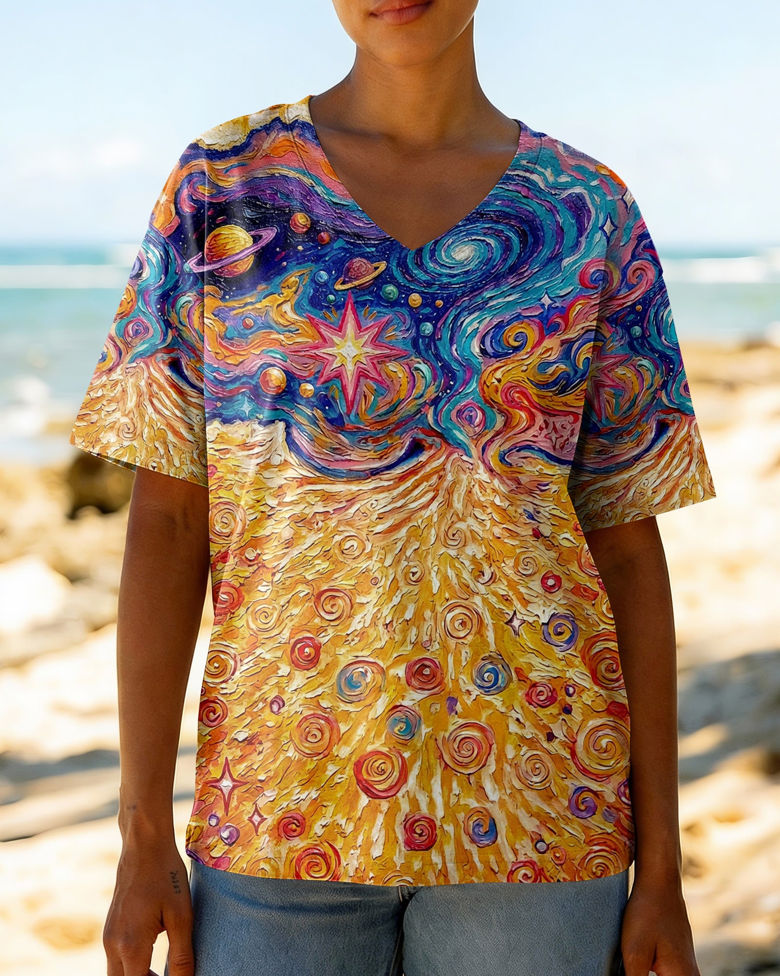 GALAXY CAT BURST SWIRL ALL OVER PRINT - TM0604261