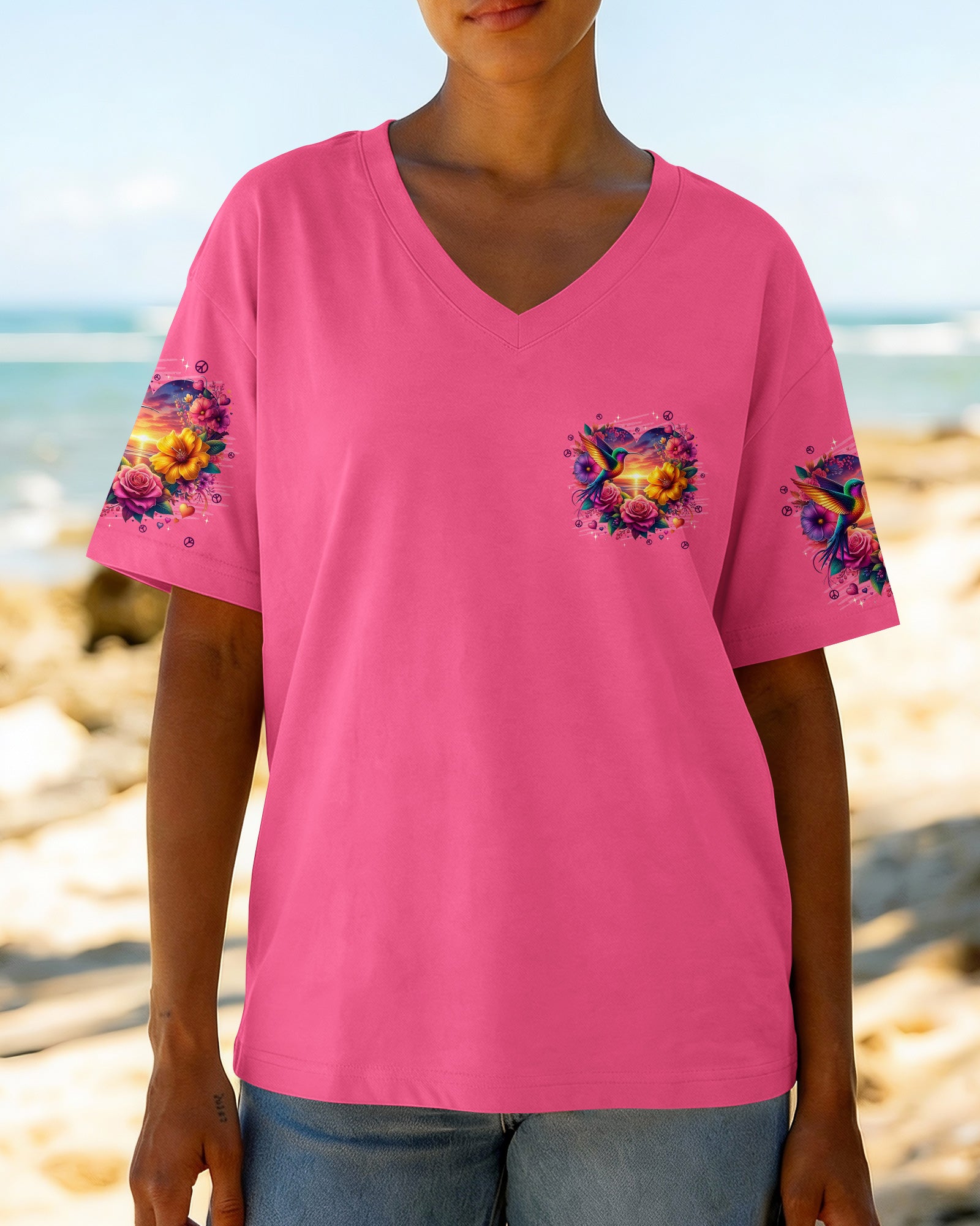JUST BREATHE HUMMINGBIRD ALL OVER PRINT - TYPQ0602262