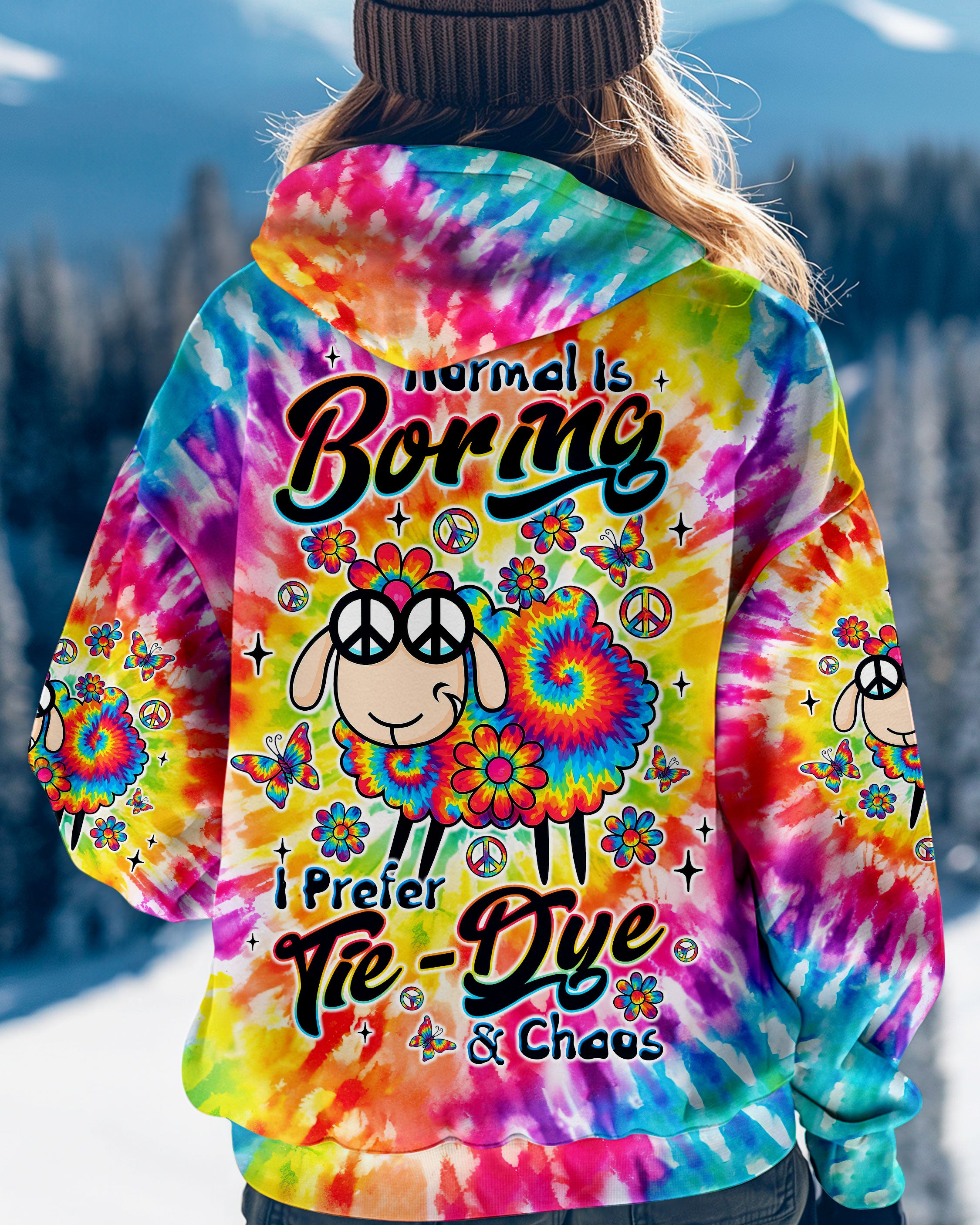I PREFER TIE DYE AND CHAOS SHEEP TIE DYE ALL OVER PRINT - TLTW0909252