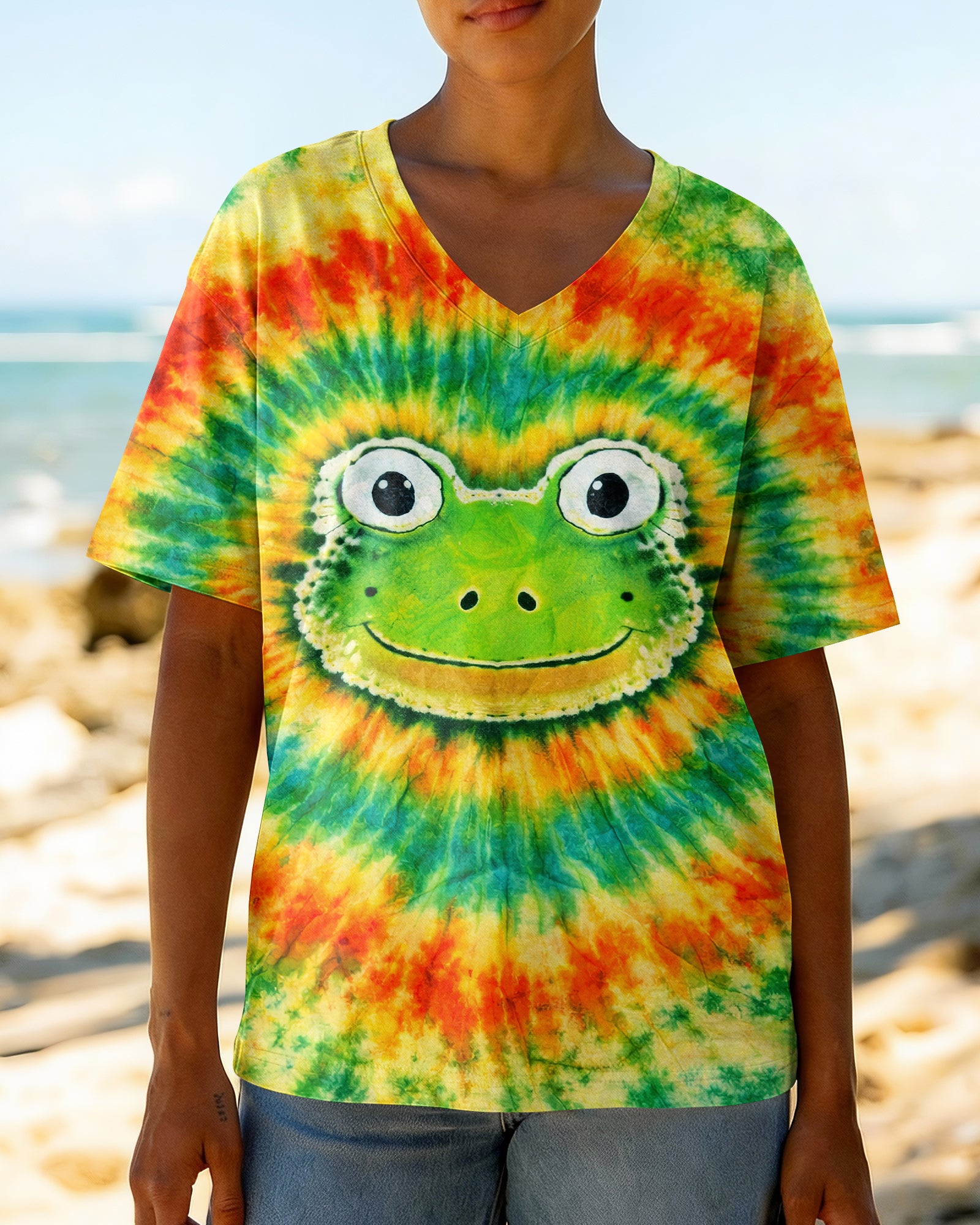JUST BREATHE FROG SWIRL ALL OVER PRINT - TLNT1007263