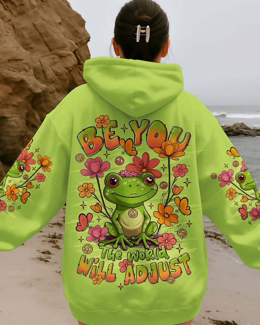 BE YOU THE WORLD WILL ADJUST FROG ALL OVER PRINT - TLTR1508252