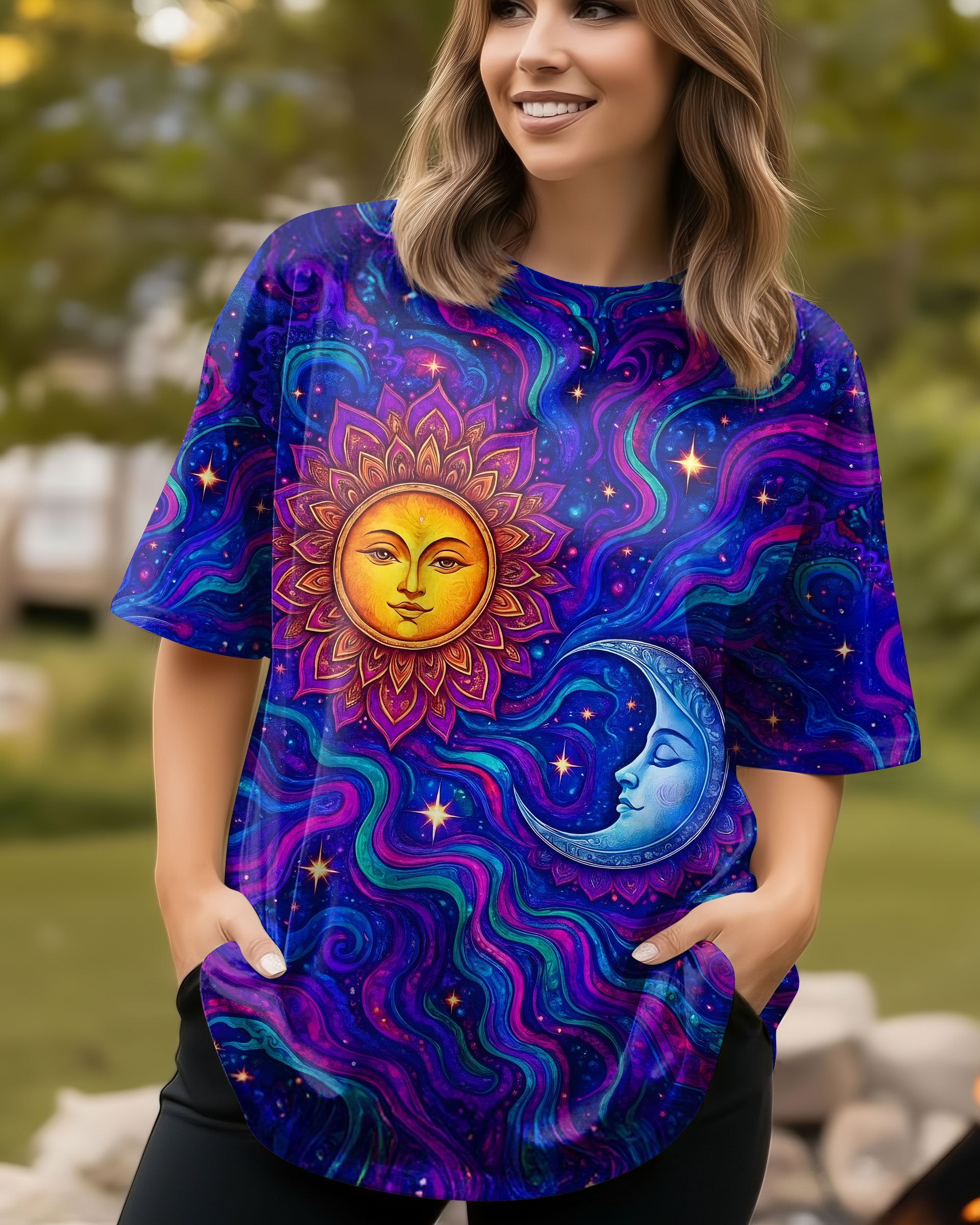 SUN AND MOON  GALAXY ALL OVER PRINT - TLTW2811252