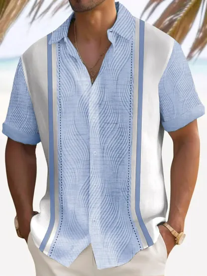 Cargks®Retro Men's Button Pocket Short Sleeve Shirt