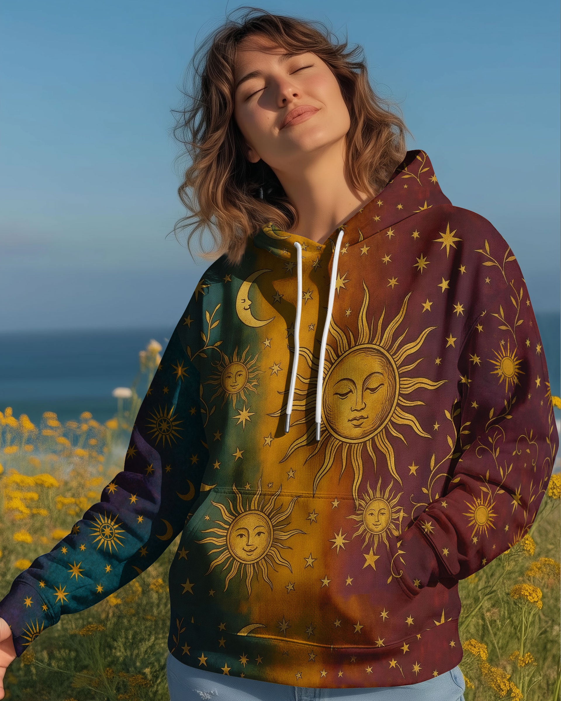 VINTAGE SUN MOON STARS ALL OVER PRINT - TLTW2511252