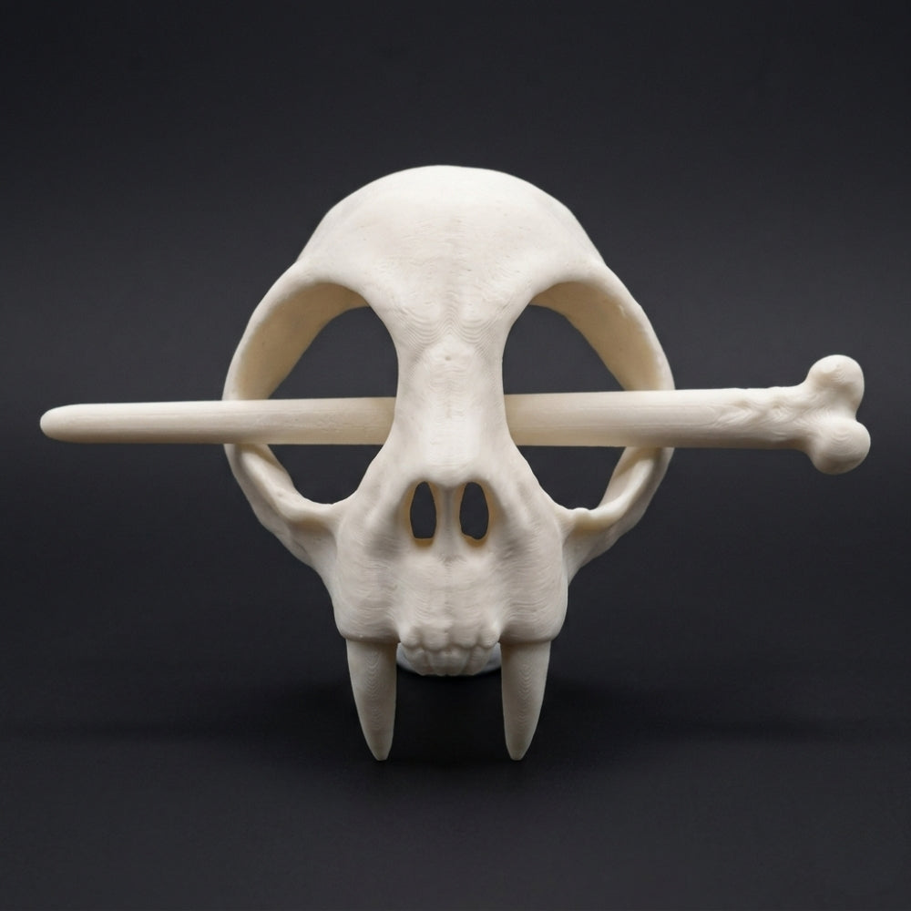 💀Gothic Skull Hair Stick Clip | A Bold Hair Accessory for Ponytails, Braids, Buns & Half-Up Styles✨