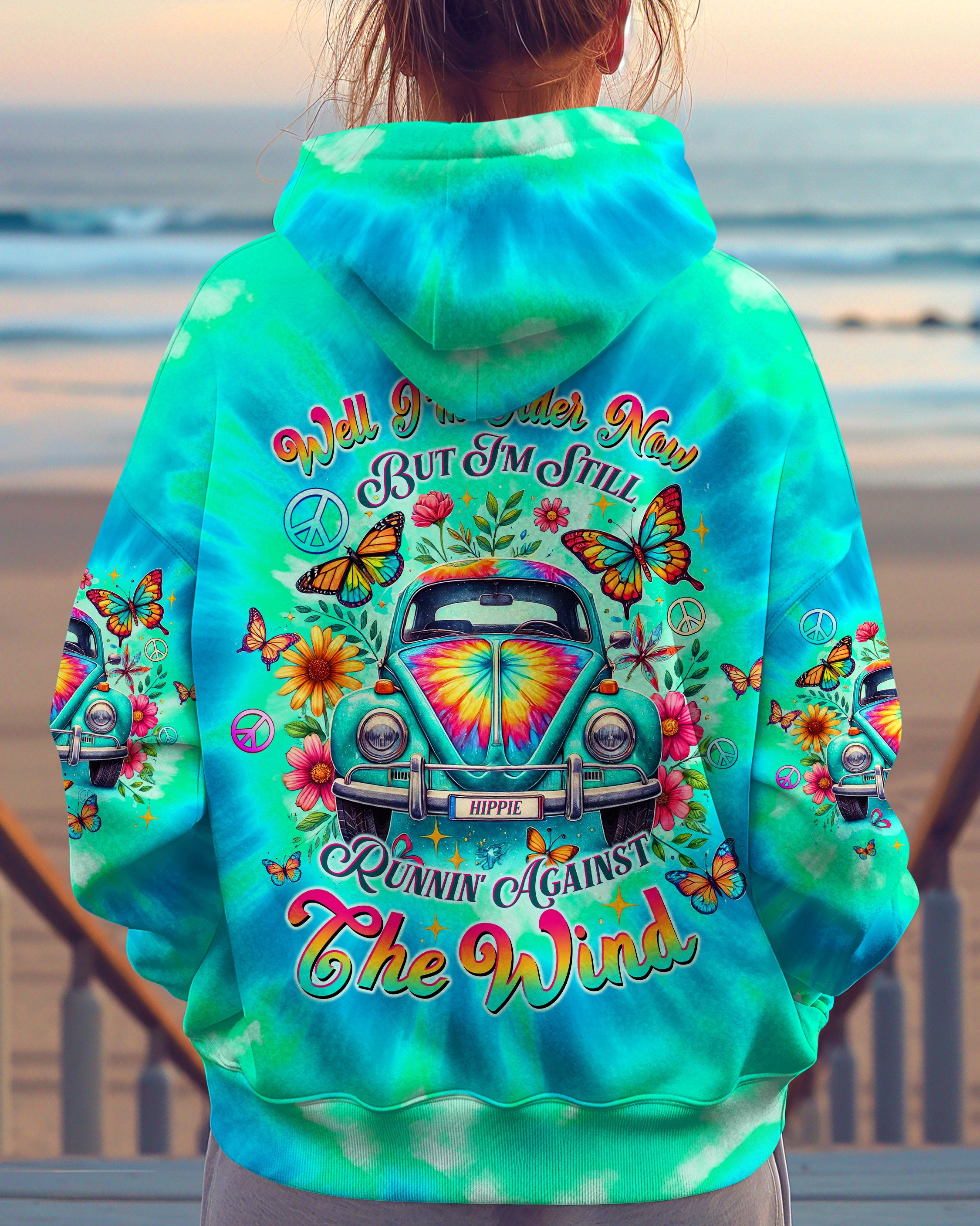 RUNNING AGAINST THE WIND TIE DYE CAR ALL OVER PRINT - TLTW0612244