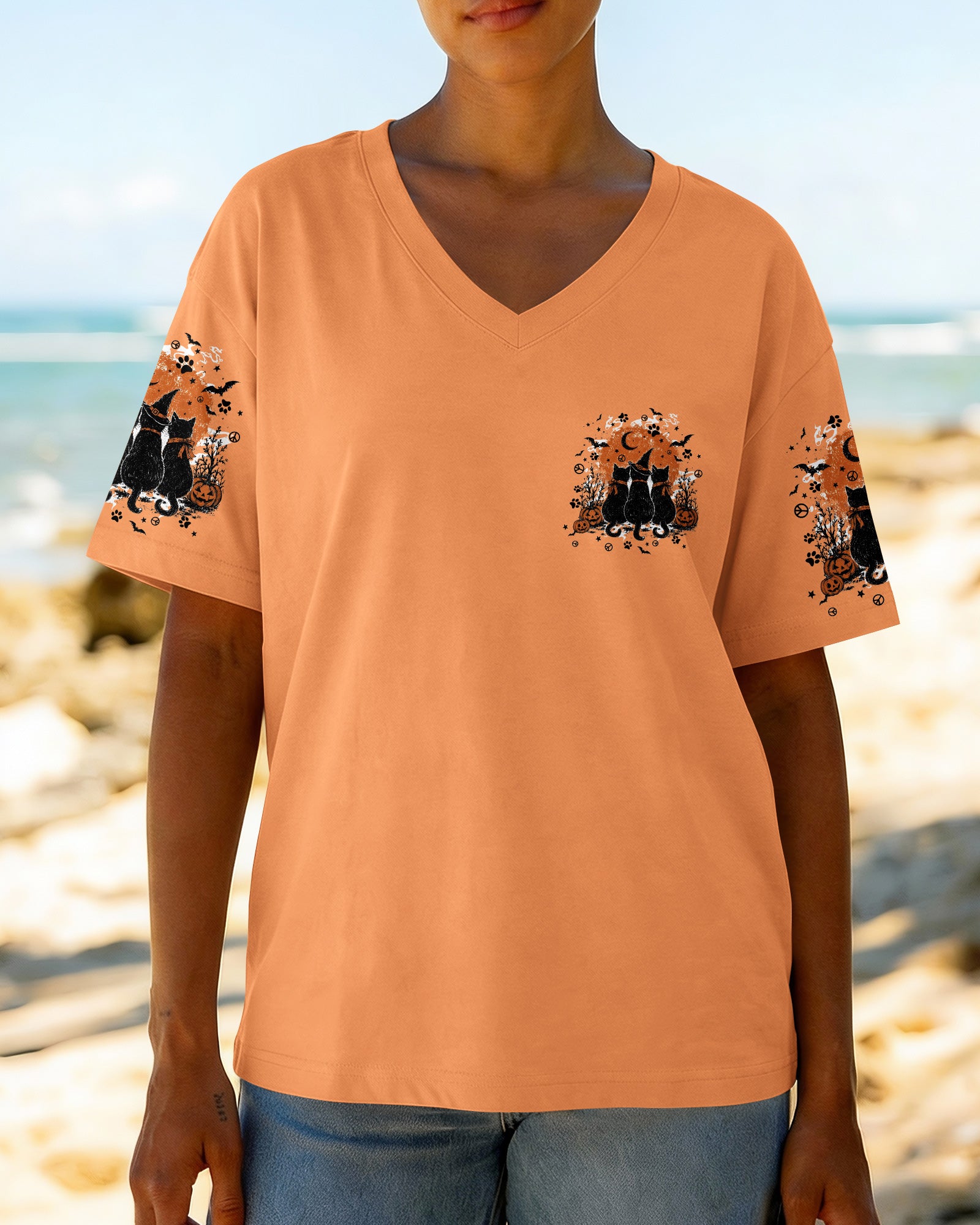 A WEE BIT WICKED CATS HALLOWEEN ALL OVER PRINT - TYPQ2807263