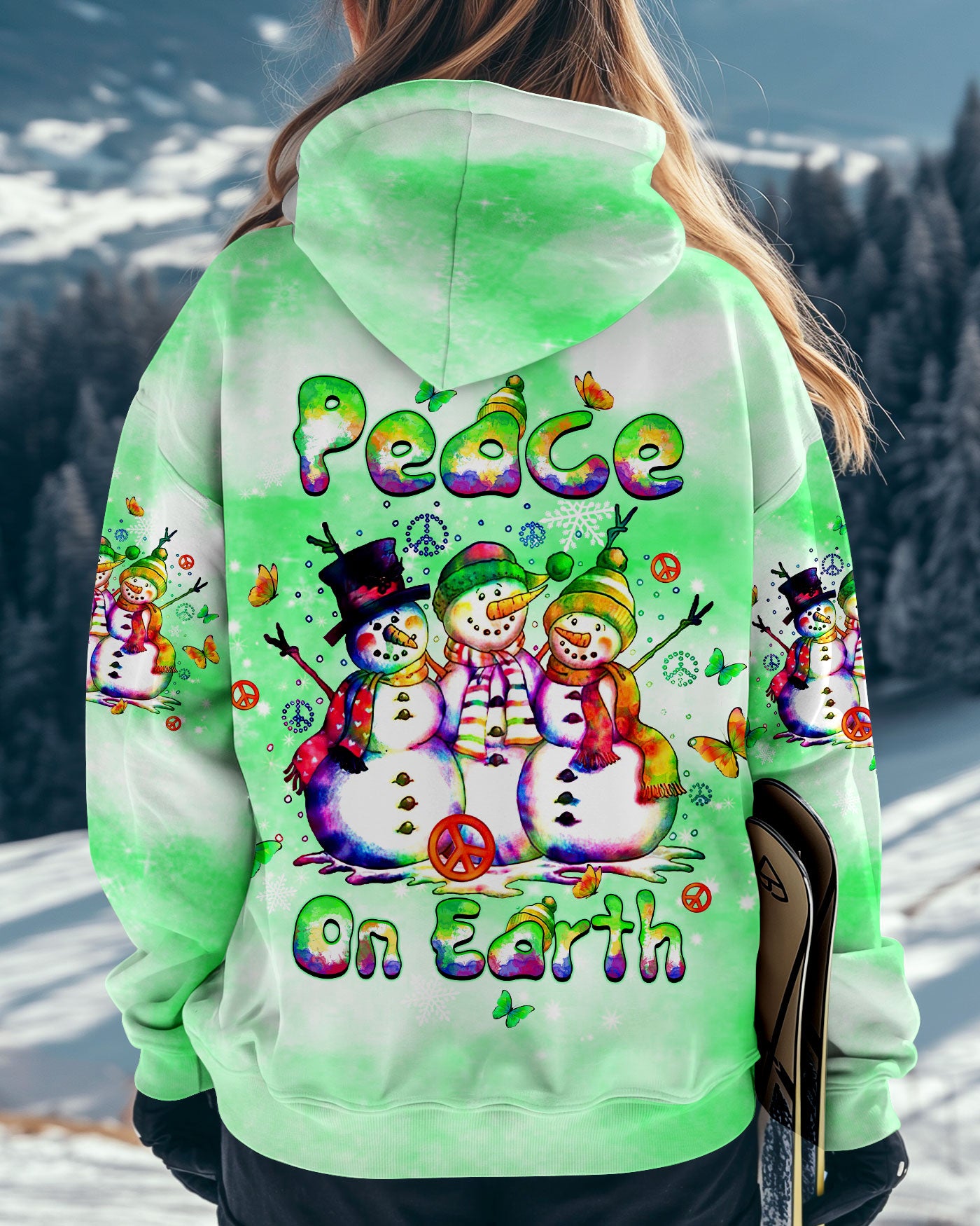 PEACE ON EARTH SNOWMAN CHRISTMAS ALL OVER PRINT - TLTW0510245
