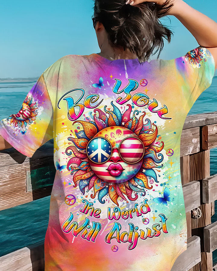 BE YOU THE WORLD WILL ADJUST HIPPIE SUN ALL OVER PRINT - TLTW2806244