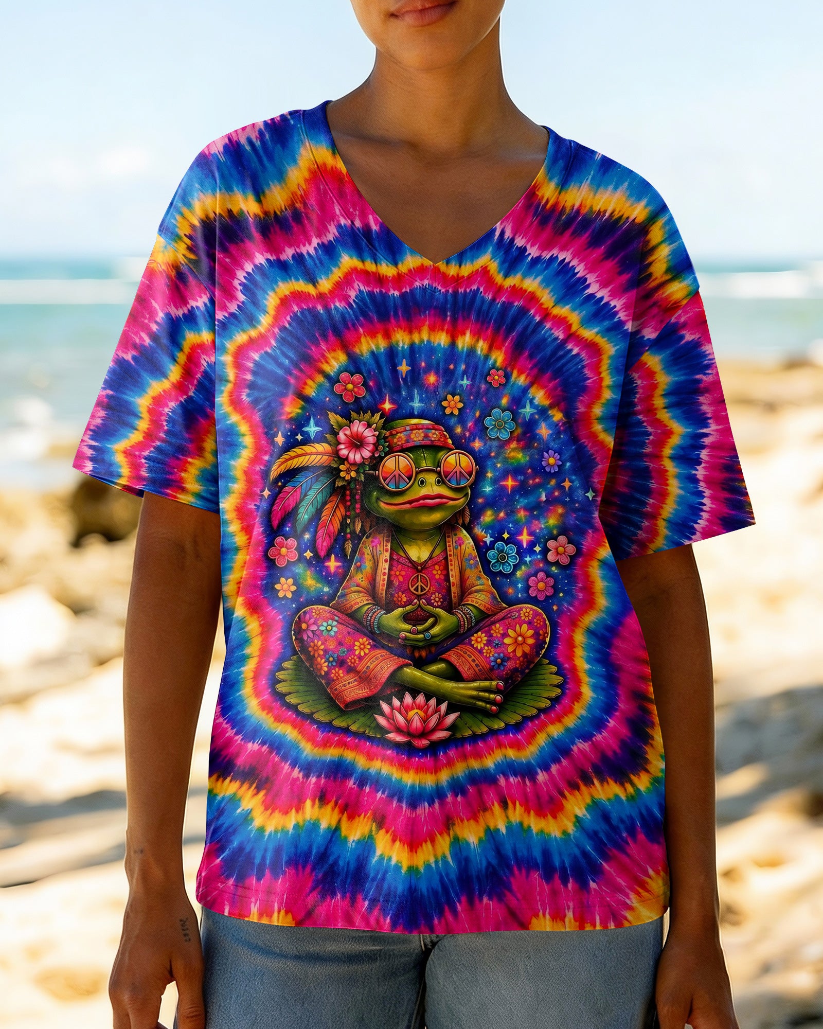 JUST BREATHE FROG SWIRL ALL OVER PRINT - KMTM2105261