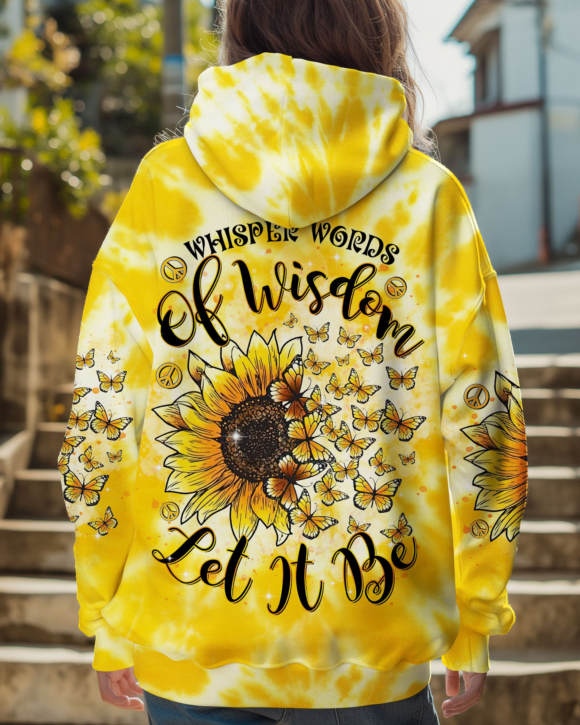 WHISPER WORDS OF WISDOM SUNFLOWER BUTTERFLY ALL OVER PRINT - TLTR2502254