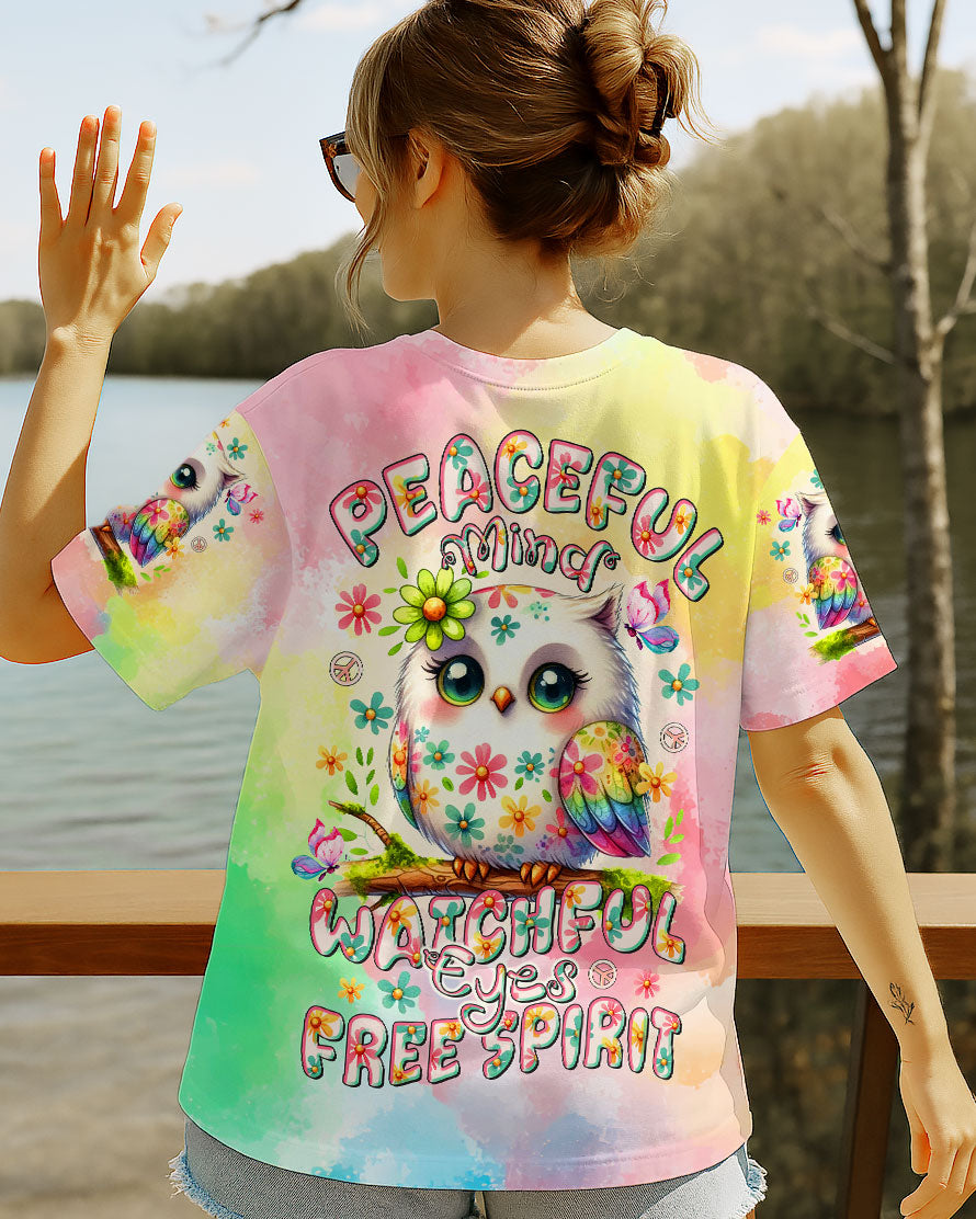 PEACEFUL MIND OWL ALL OVER PRINT - TLTR0407252