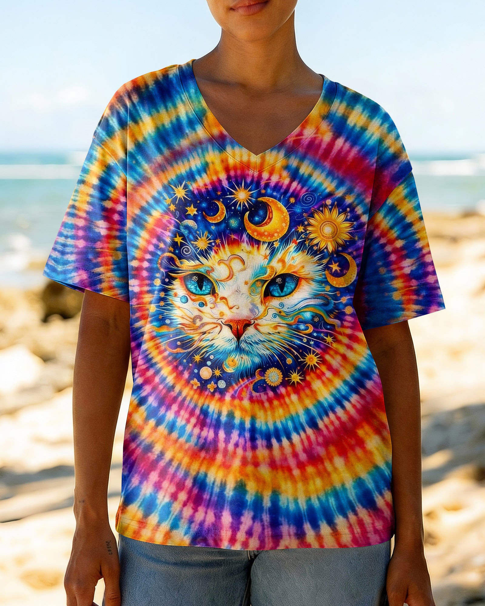 CELESTIAL CAT SWIRL ALL OVER PRINT - TLHN0203262
