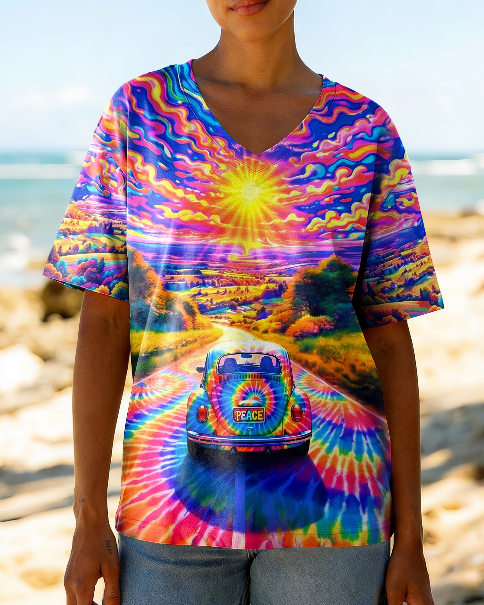 RADIANT HIPPIE CAR ALL OVER PRINT - YHHG0402263