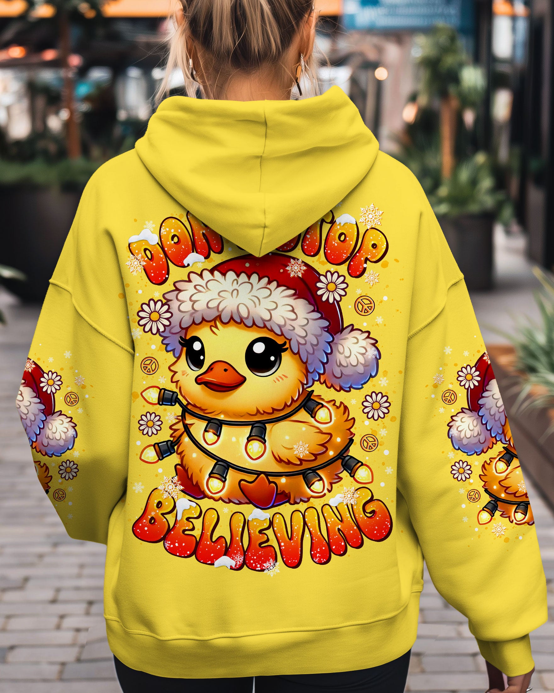 DON'T STOP BELIEVING DUCK CHRISTMAS ALL OVER PRINT - TLTR0210251