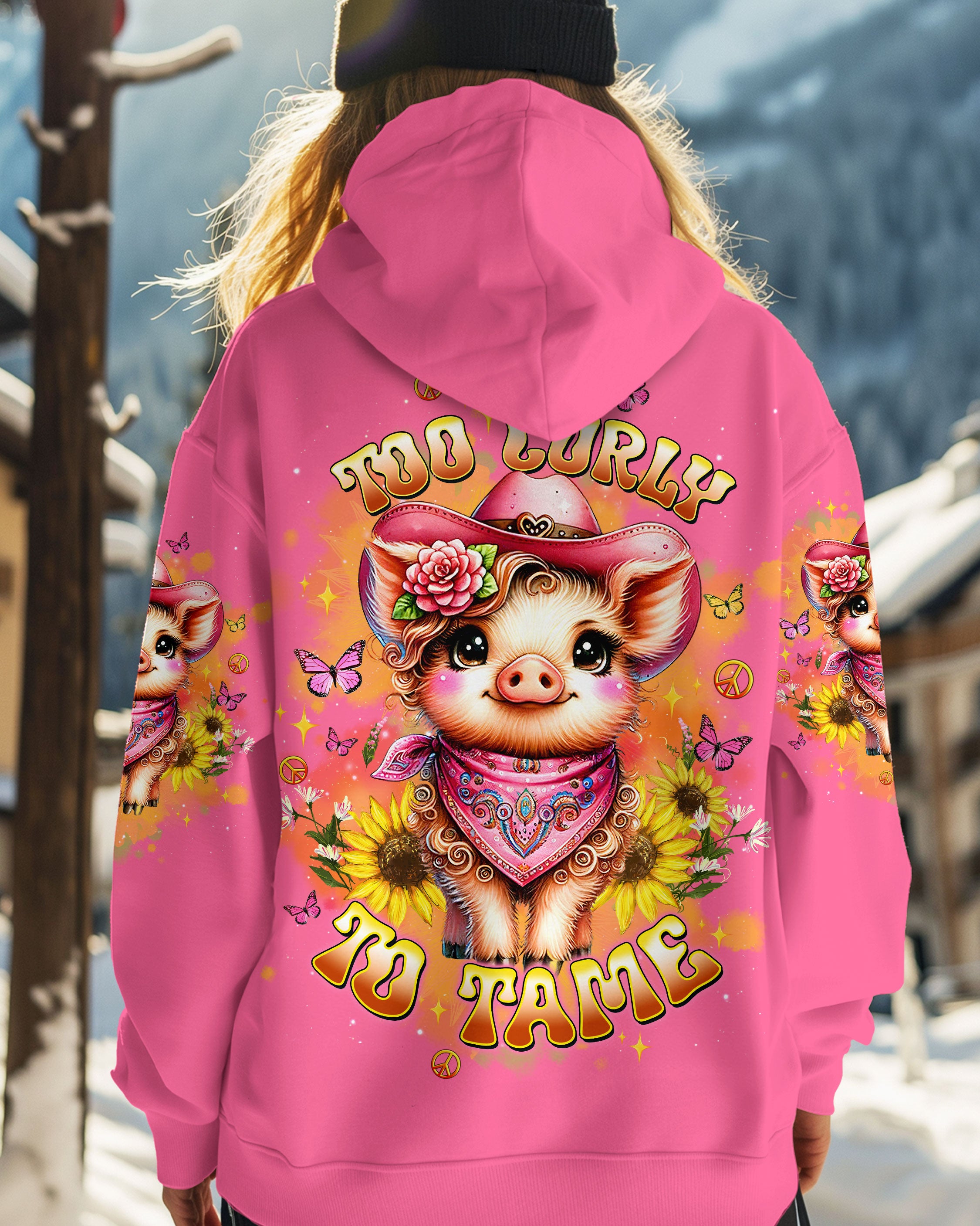 TOO CURLY TO TAME PIG ALL OVER PRINT - TLTW2407253