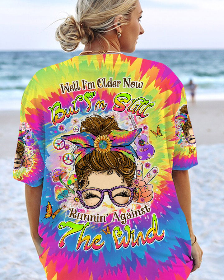 RUNNING AGAINST THE WIND MESSY BUN ALL OVER PRINT - TLTW2706244