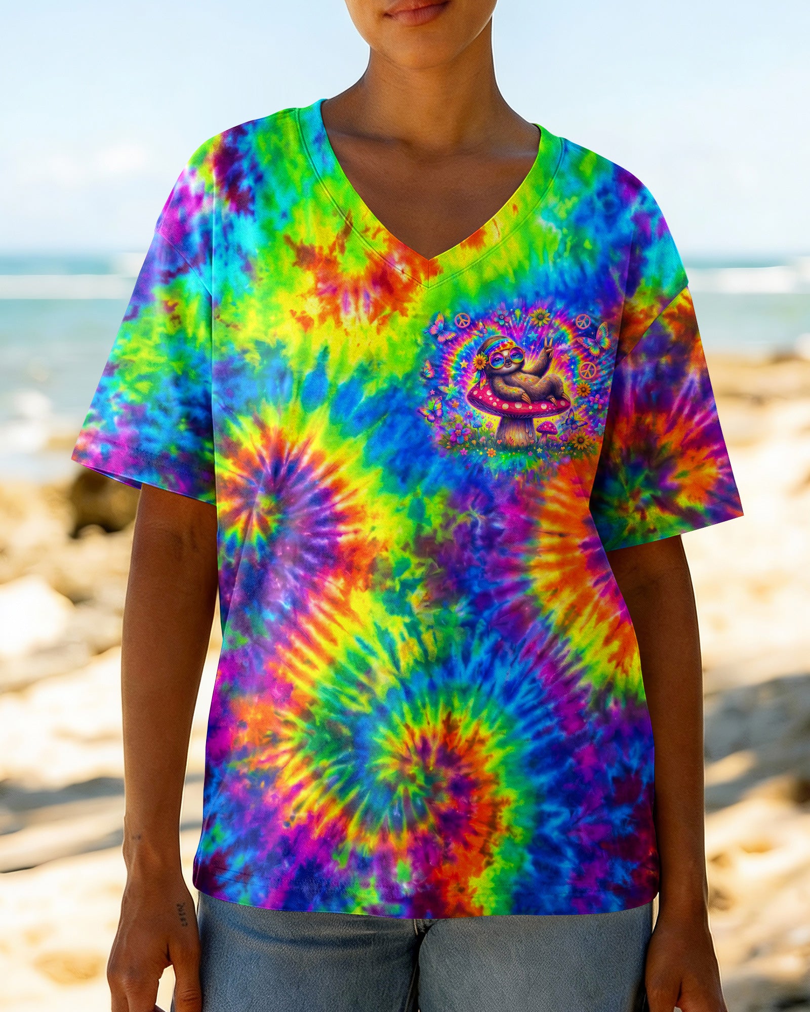BE YOU HIPPIE SLOTH ALL OVER PRINT - RI0707262