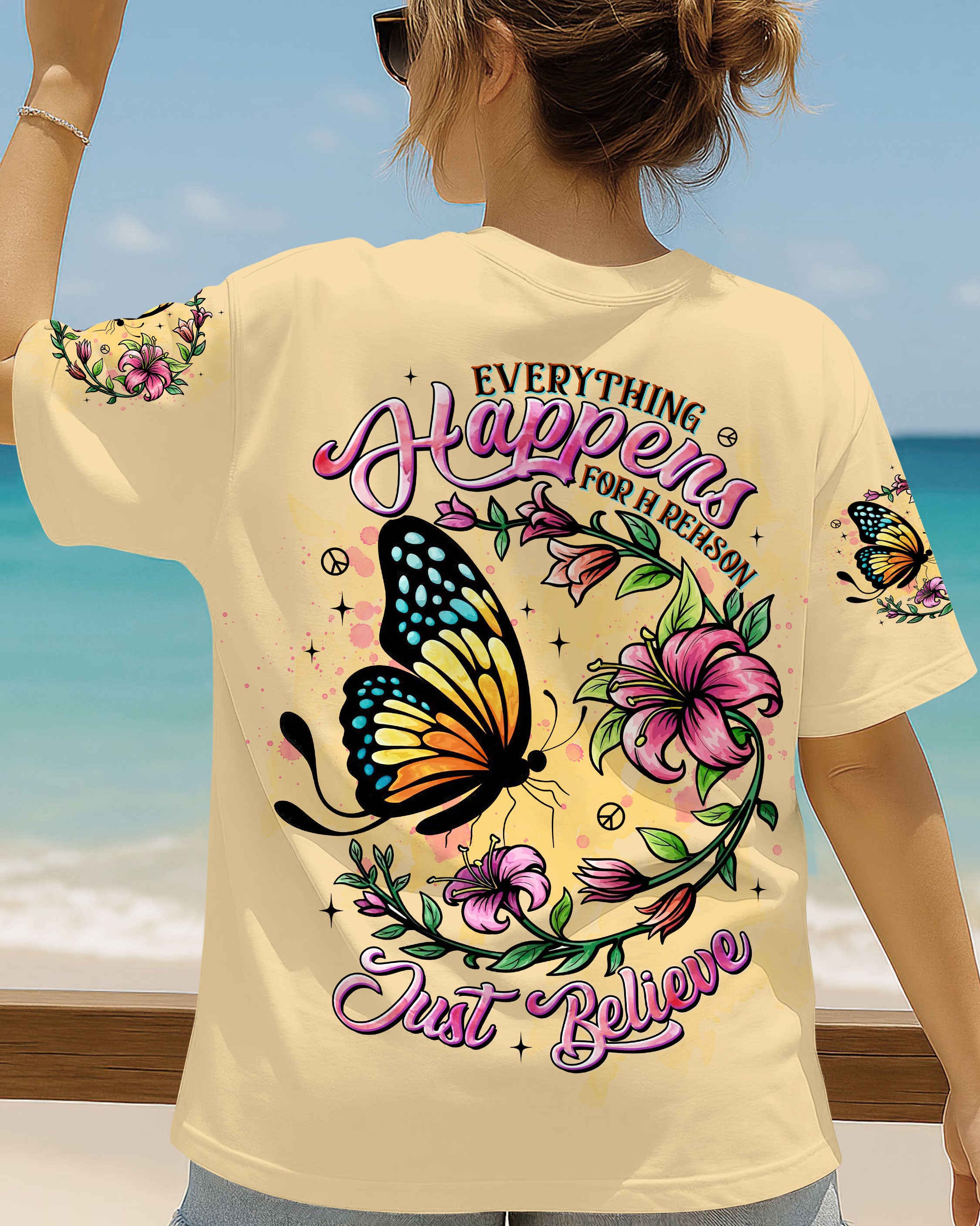 JUST BELIEVE BUTTERFLY ALL OVER PRINT  - TLTW0406254
