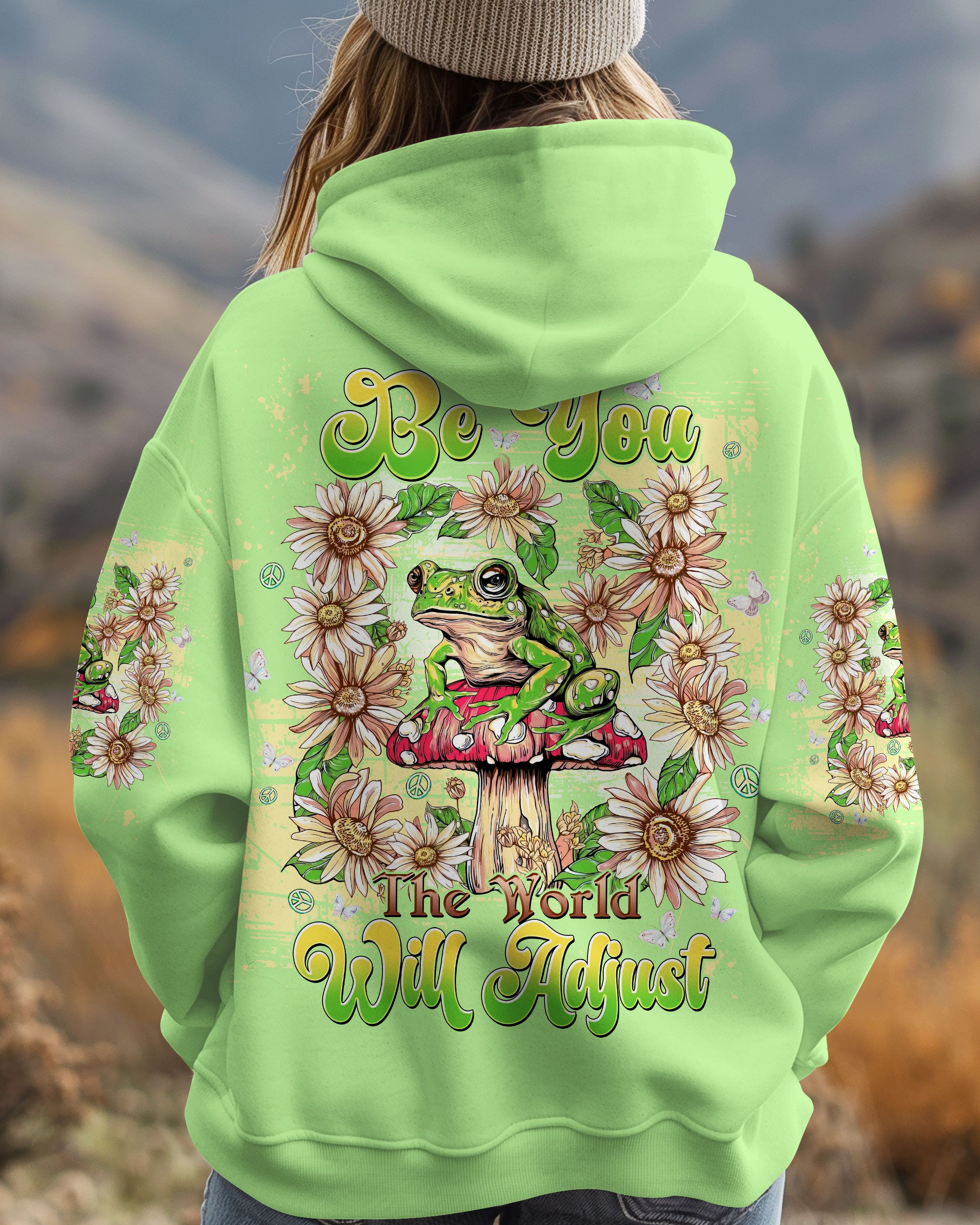 BE YOU THE WORLD WILL ADJUST FROG  ALL OVER PRINT  - TLTW1302254