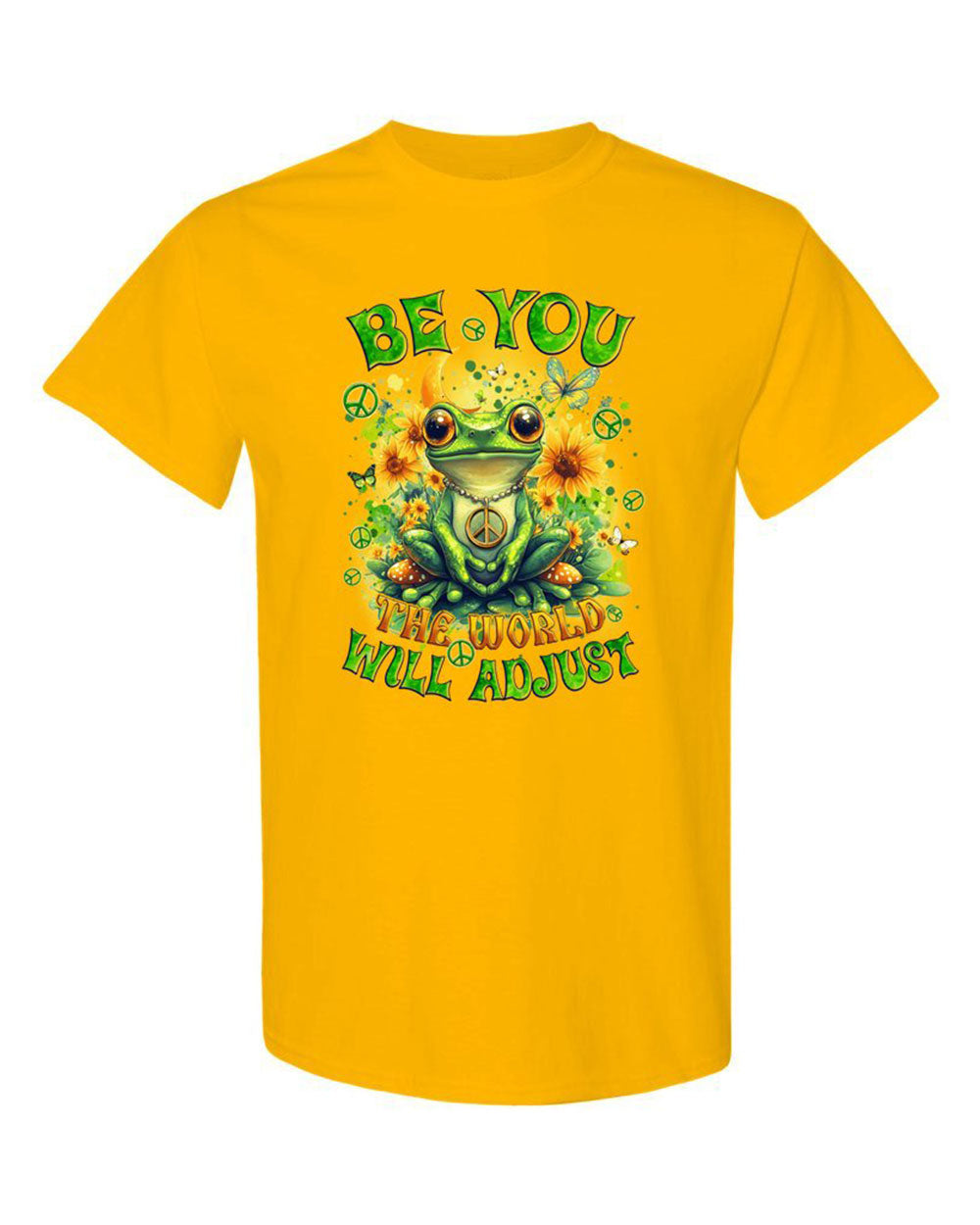 BE YOU THE WORLD WILL ADJUST FROG TIE DYE COTTON SHIRT - TYQY0401254