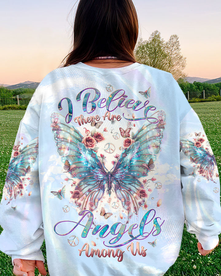 I BELIEVE THERE ARE ANGELS AMONG US BUTTERFLY WINGS ALL OVER PRINT - TLTW0104244