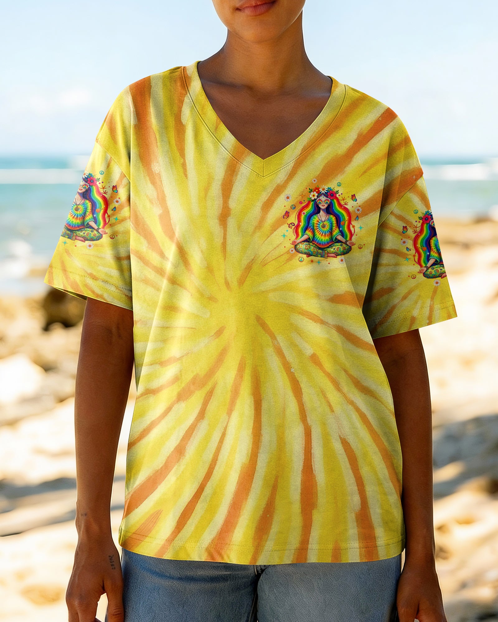 SOME GIRLS ARE JUST BORN WITH HIPPIE SOULS ALL OVER PRINT - YHLT0502262