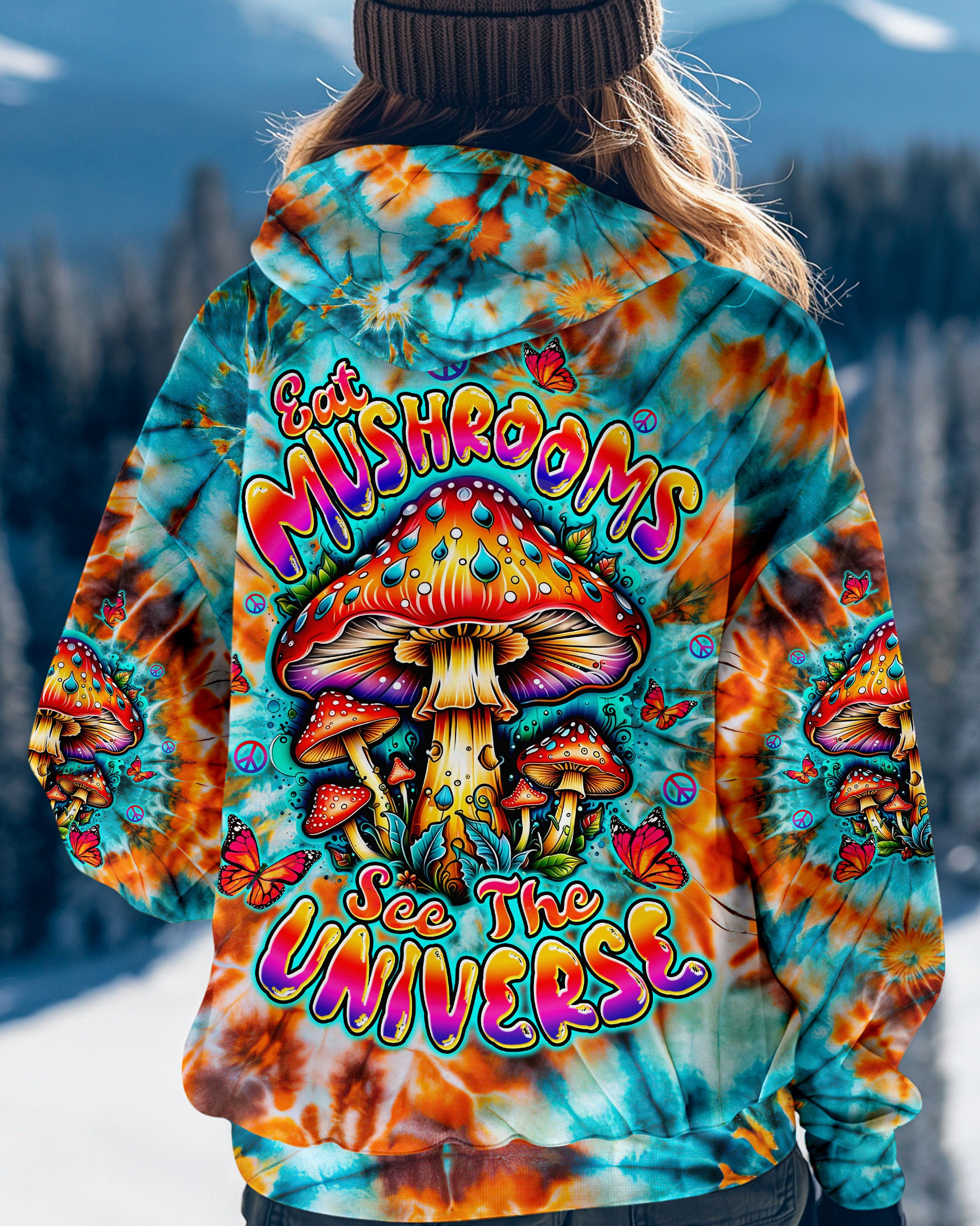 EAT MUSHROOMS SEE THE UNIVERSE TIE DYE ALL OVER PRINT - TLTW2110252