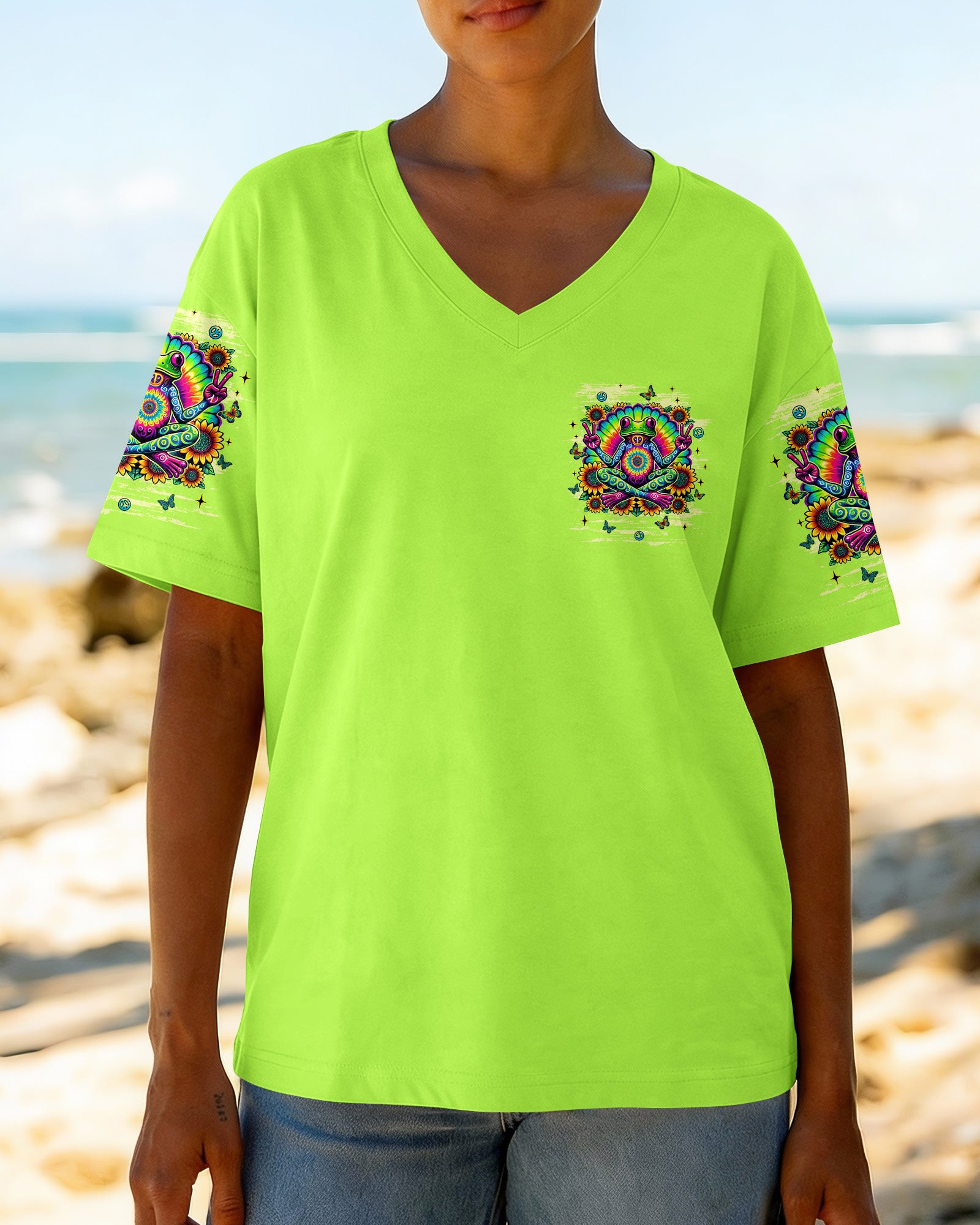 WHISPER WORDS OF WISDOM LET IT BE FROG ALL OVER PRINT   - TLNT2403263